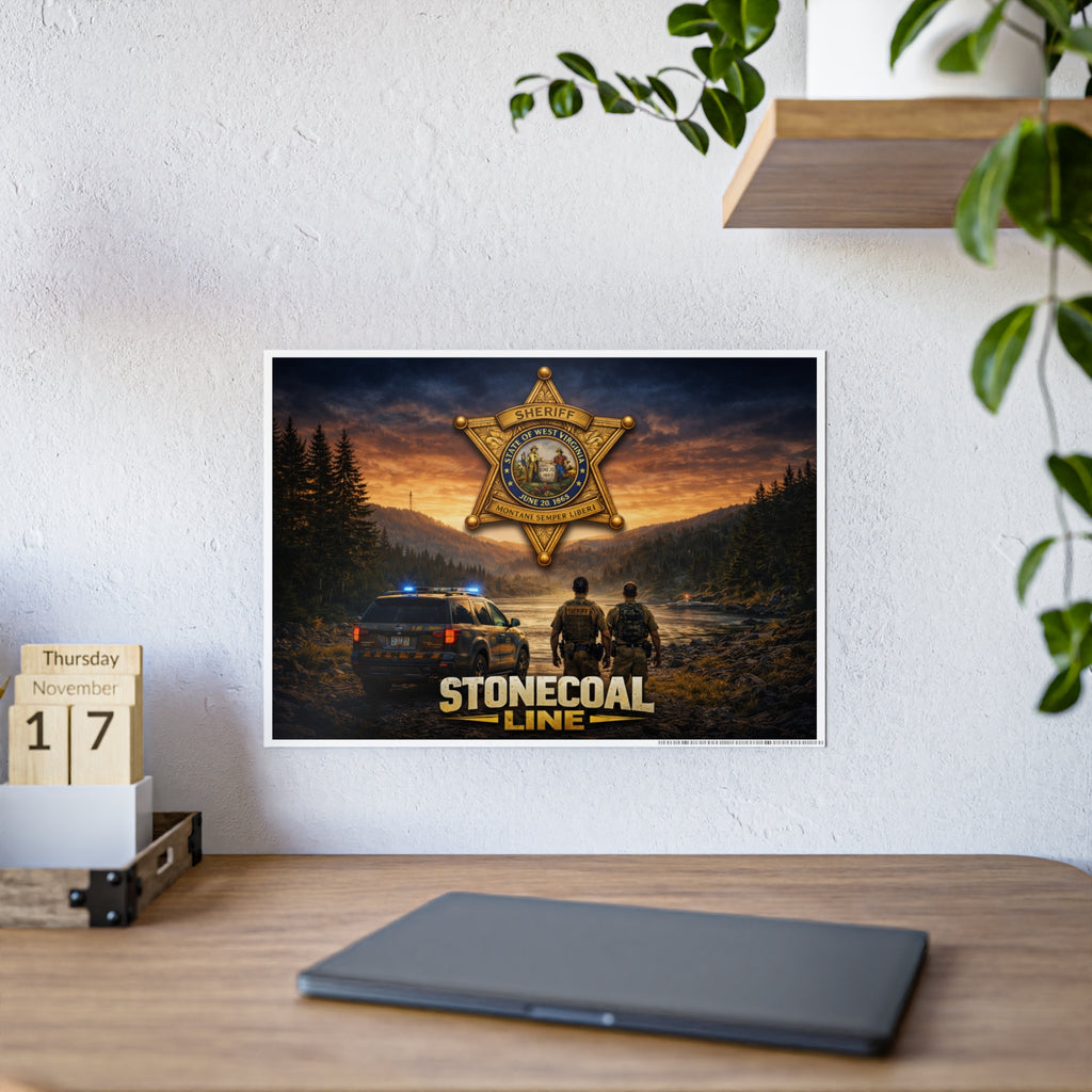 Stonecoal Line Sheriff Badge Gloss Poster