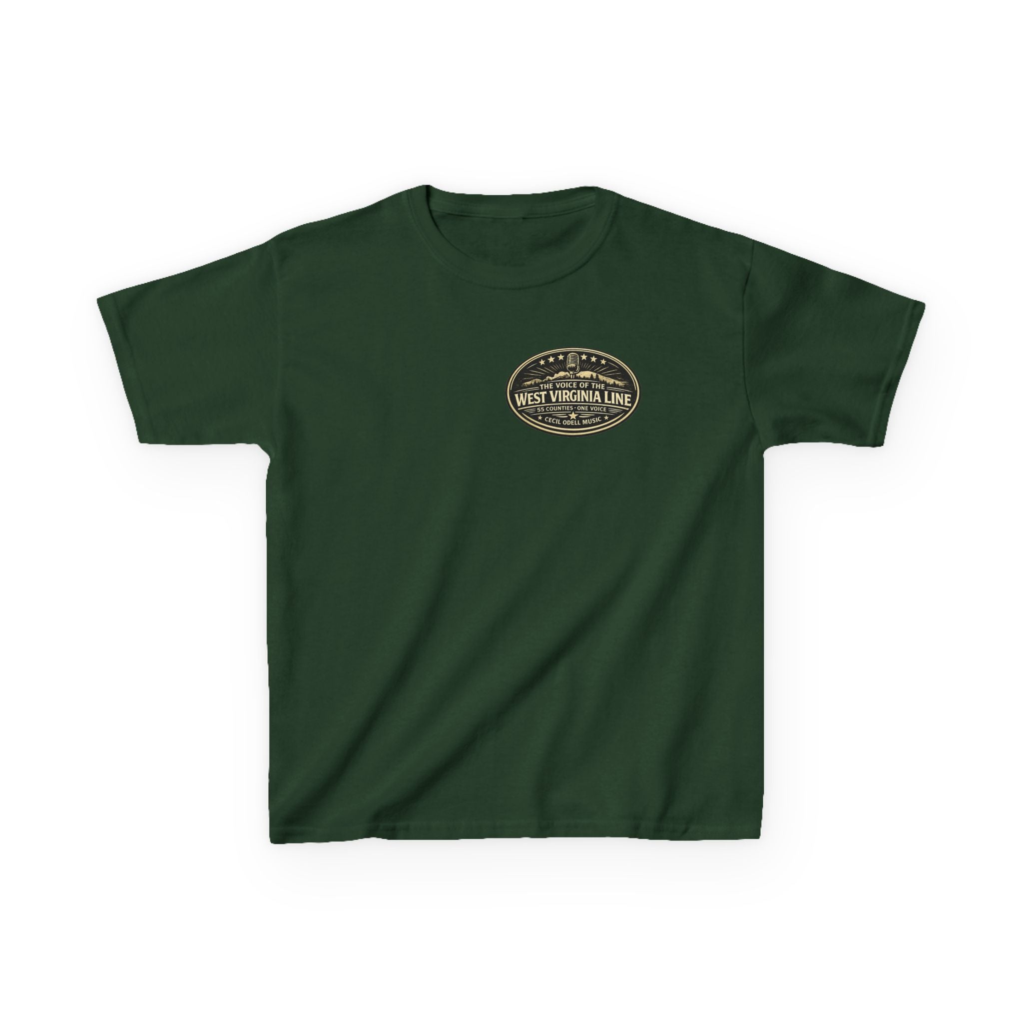 West Virginia Line Kids T‑Shirt: 'The Voice of the West Virginia Line' Vintage Emblem