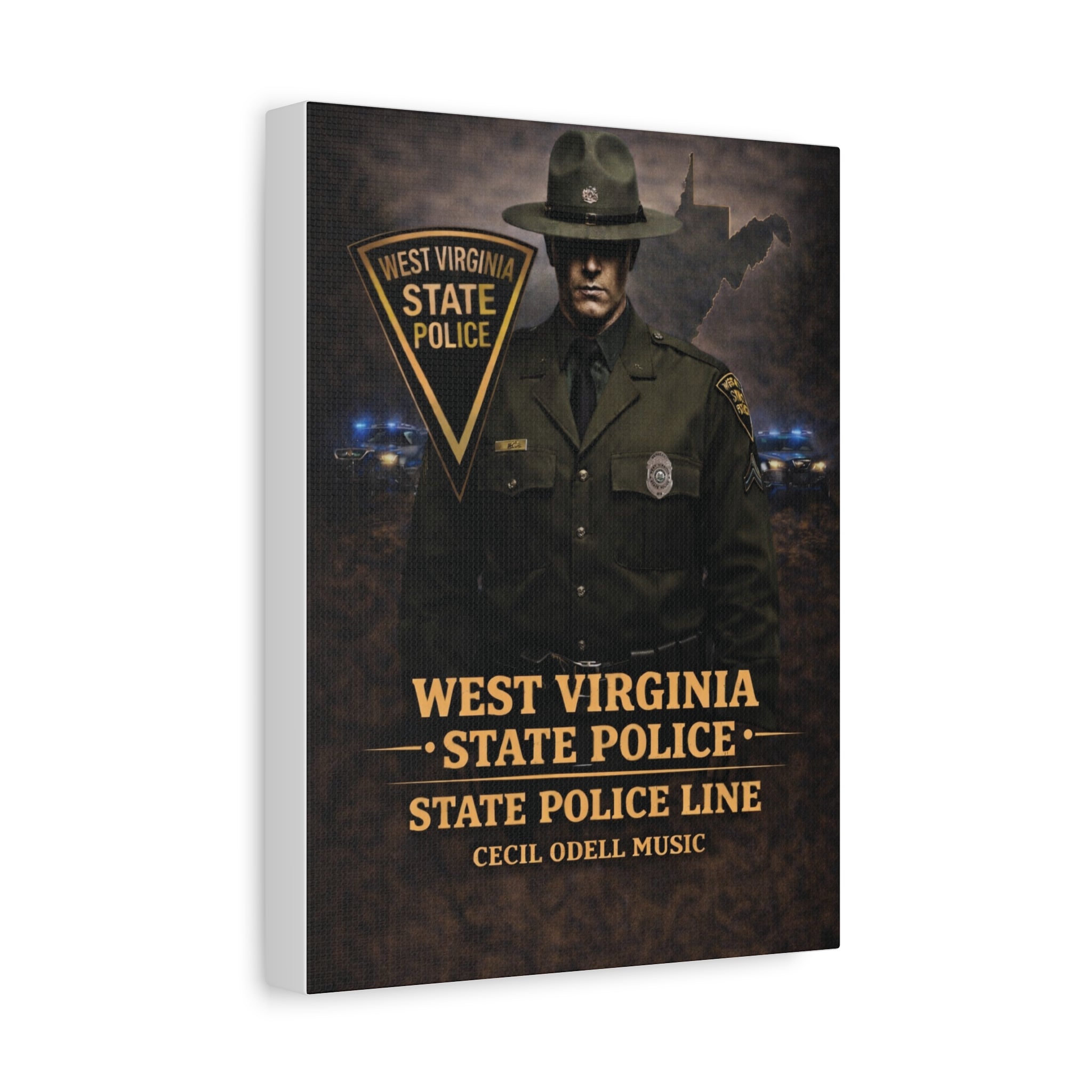West Virginia State Police Canvas Wall Art: 'State Police Line' Tribute