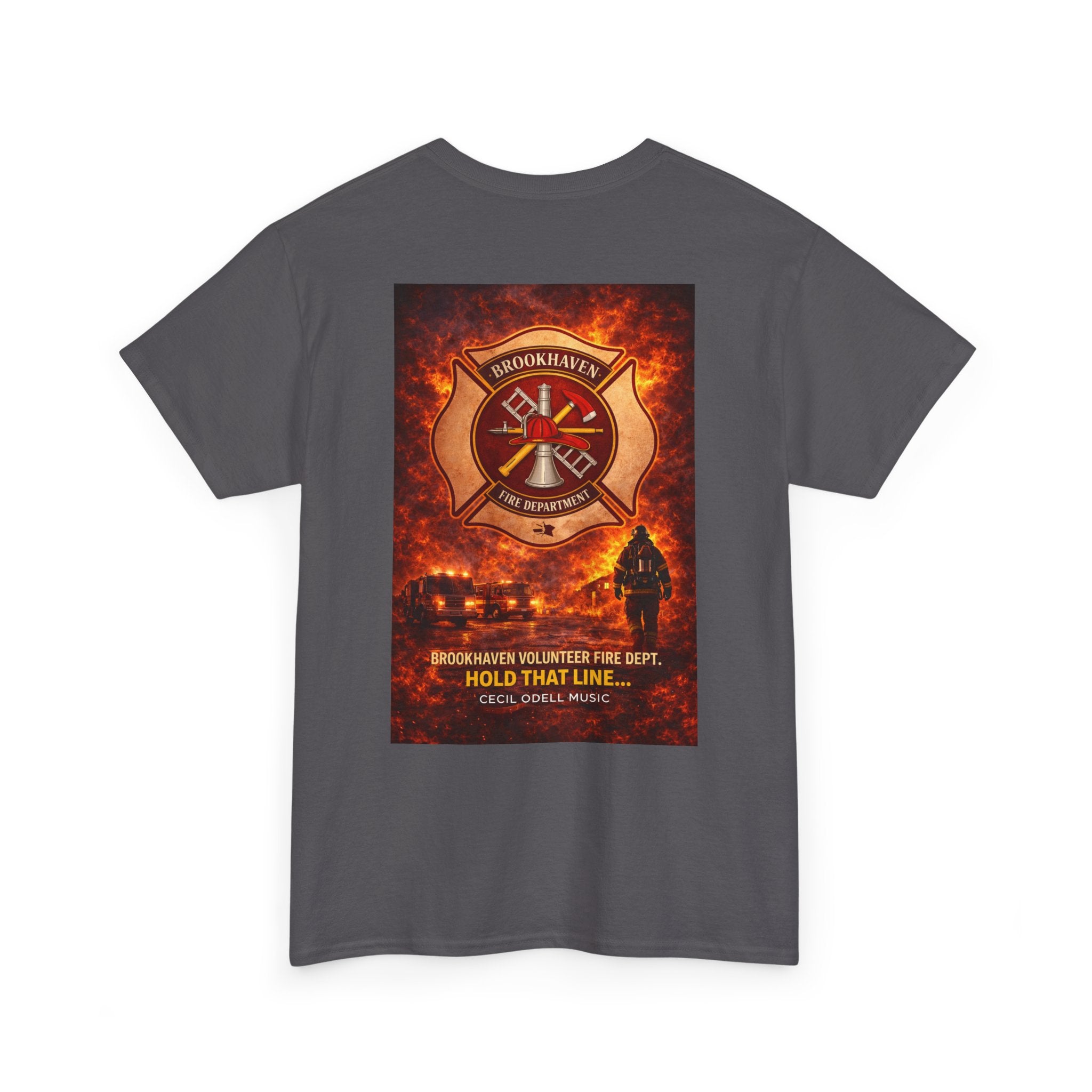 Firefighter T-Shirt: 'Hold That Line' Brookeville Volunteer Fire Dept. Memorial Tee