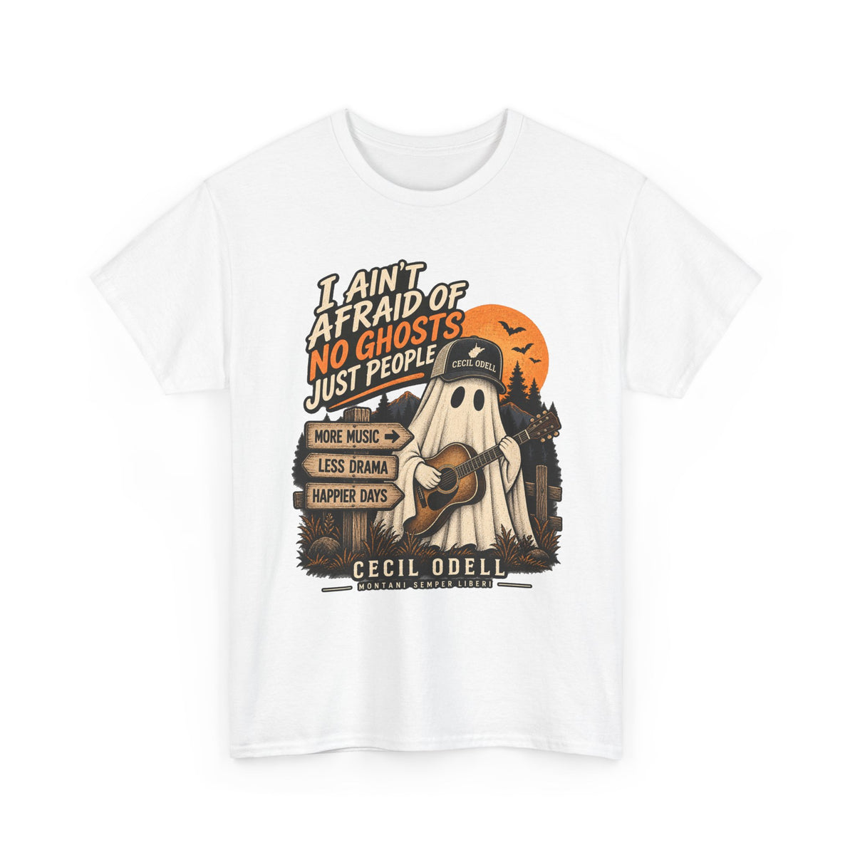 I Ain't Afraid of No Ghosts, Just People Halloween Tee | Cecil Odell