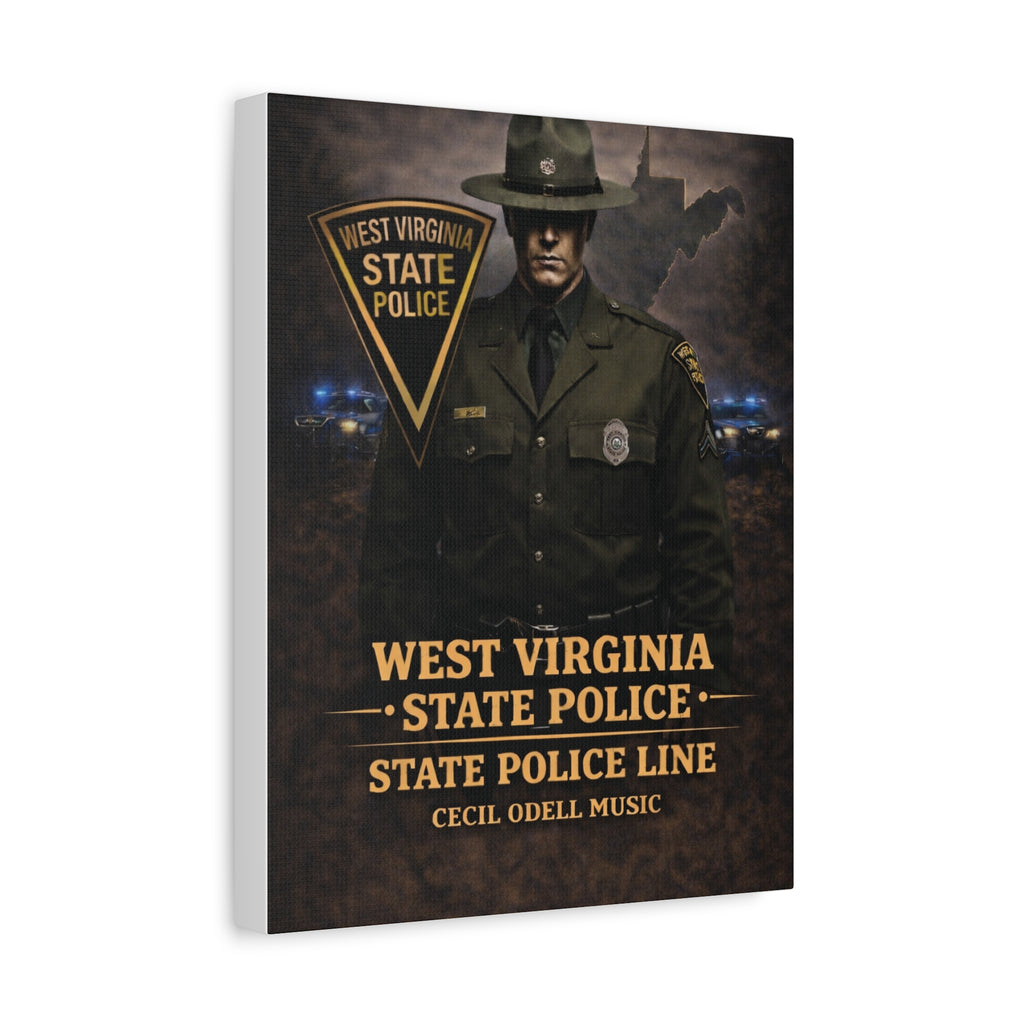 West Virginia State Police Canvas Wall Art: 'State Police Line' Tribute