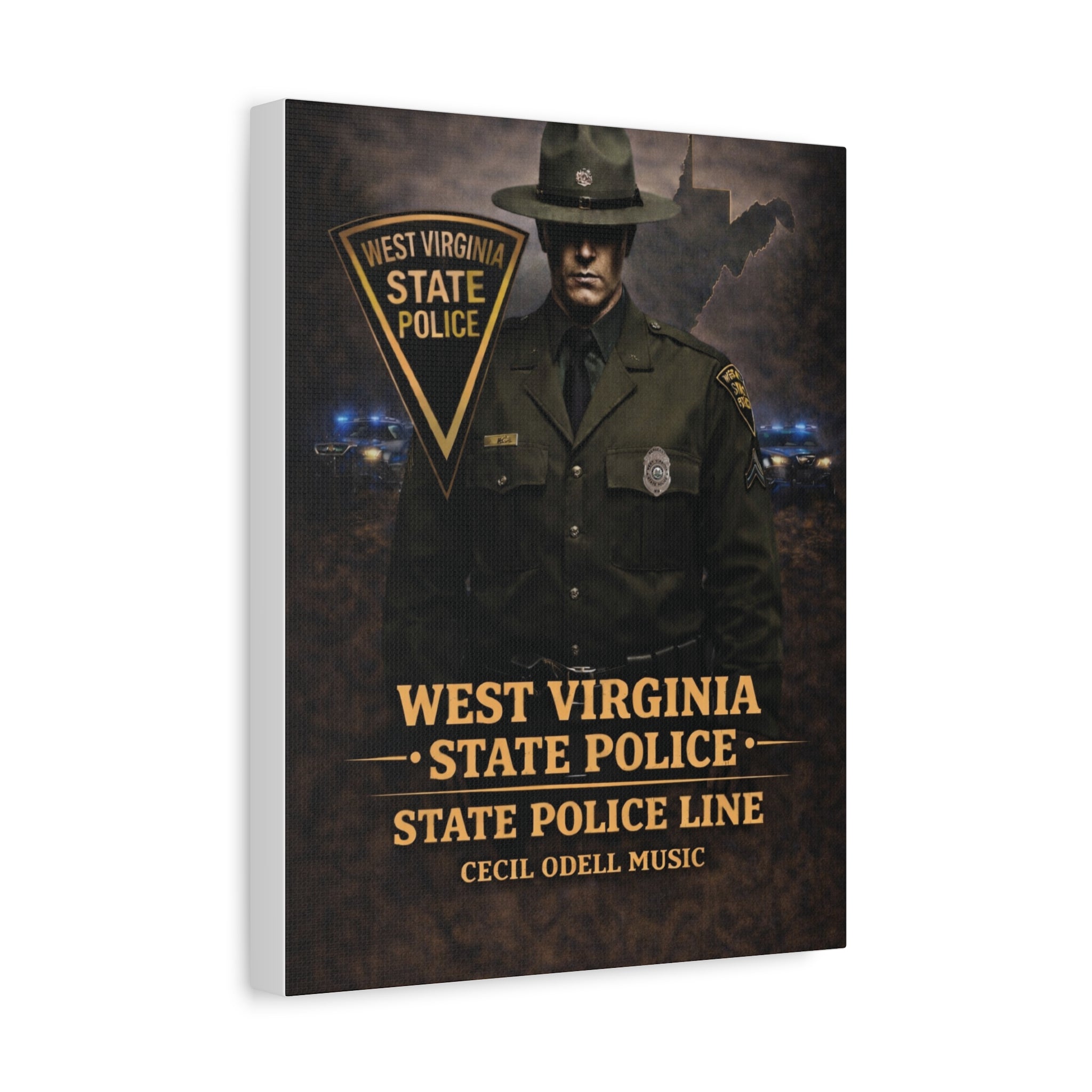 West Virginia State Police Canvas Wall Art: 'State Police Line' Tribute