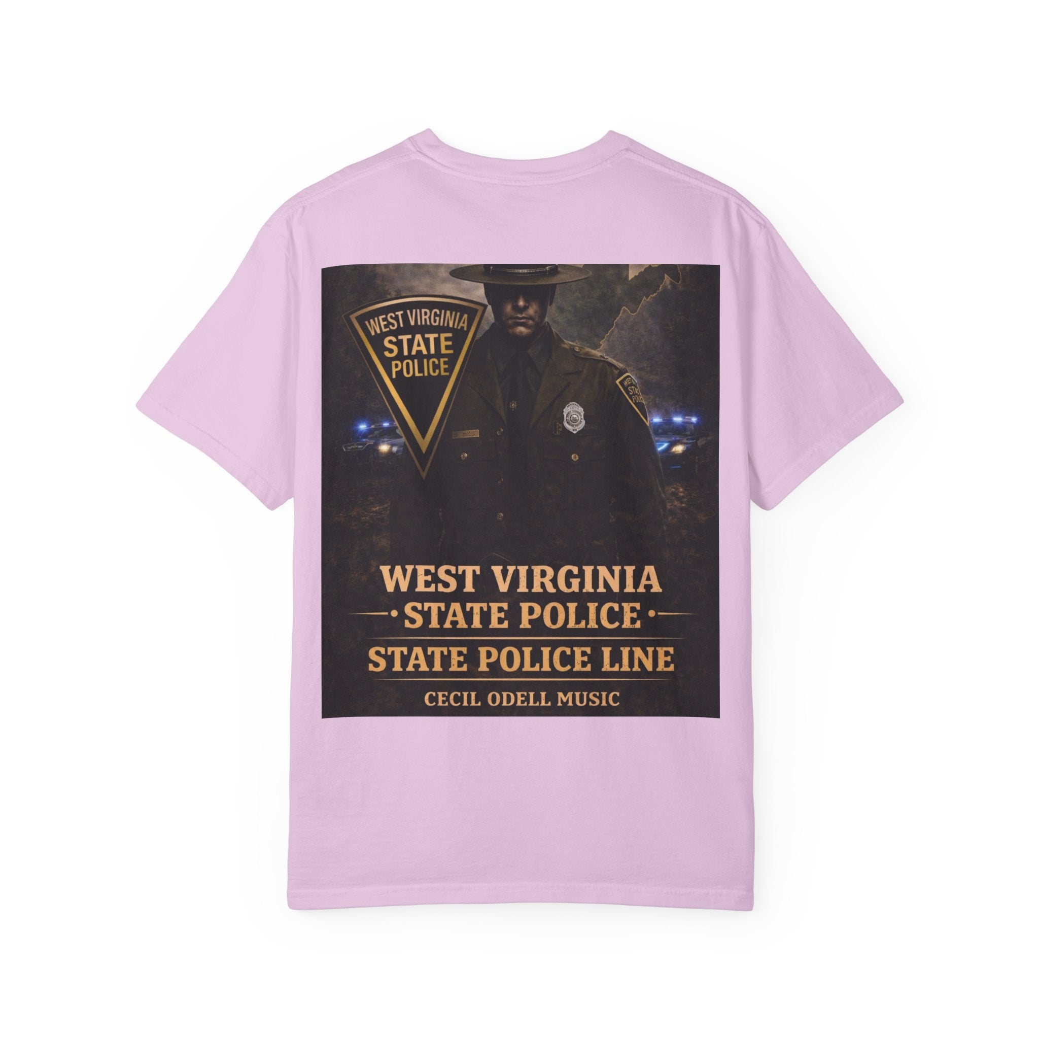 West Virginia State Police Graphic T-Shirt: 'State Police Line' Back Print