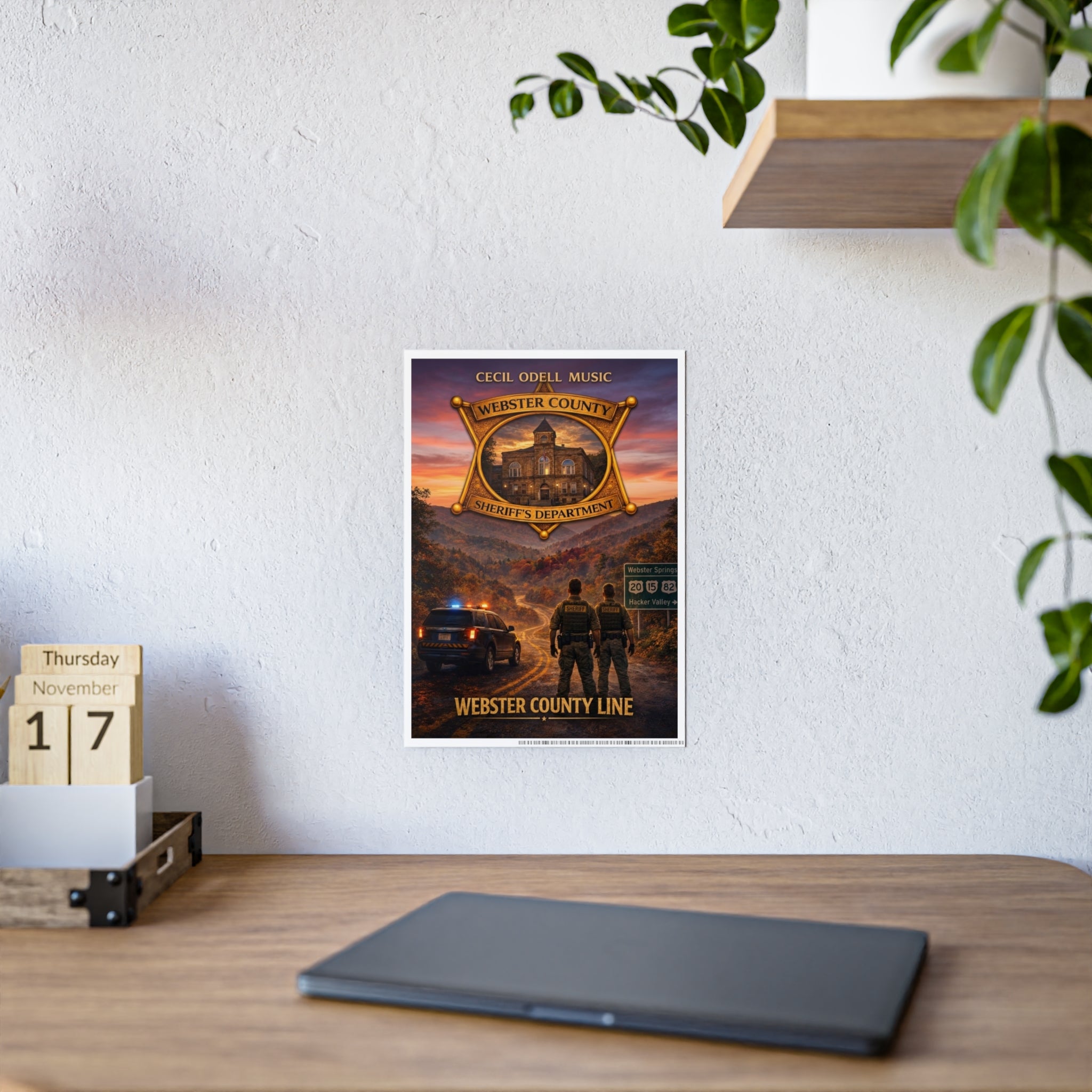 Sheriff Badge Poster: Webster County Line Gloss Print