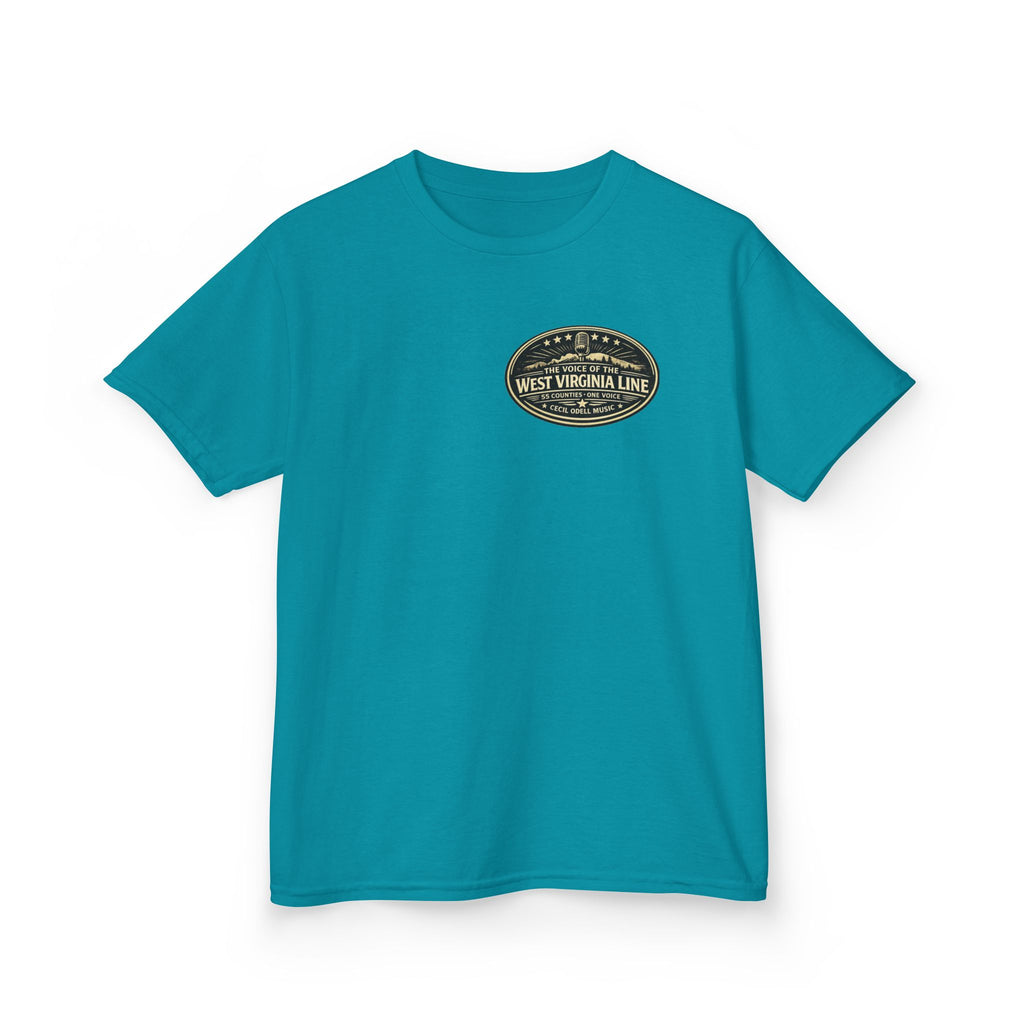 West Virginia Line Kids T‑Shirt: 'The Voice of the West Virginia Line' Vintage Emblem