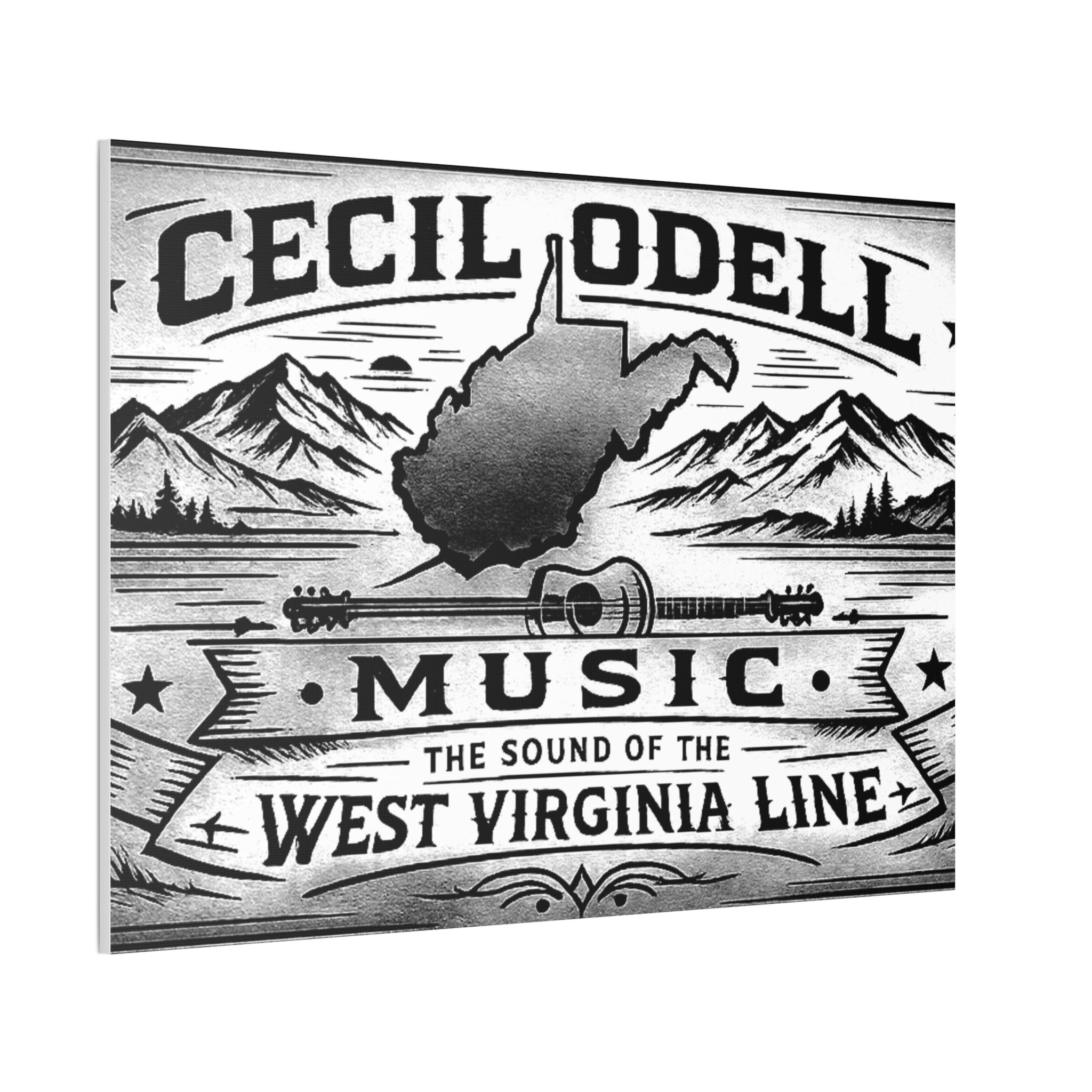 Cecil Odell Music Canvas Print: “The Sound of the West Virginia Line”