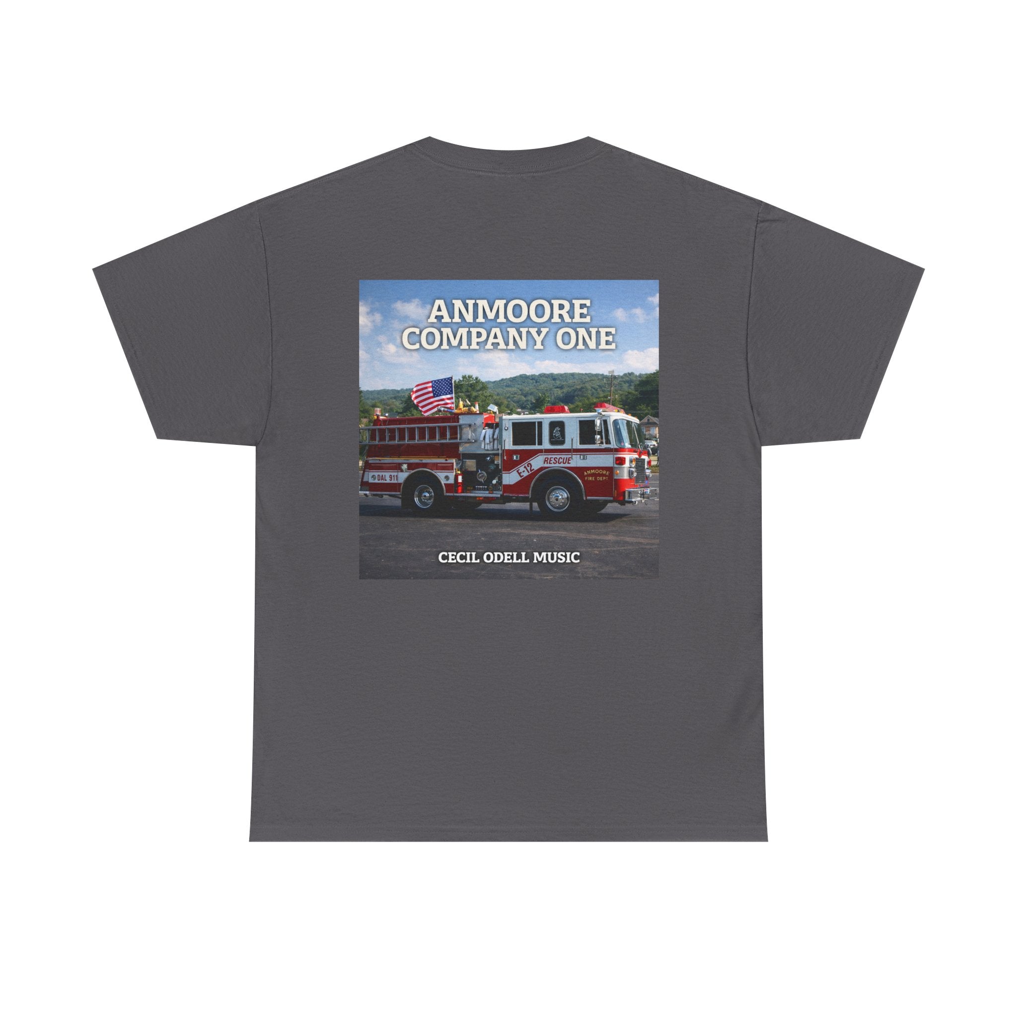 Firetruck Graphic Tee: "Anmoore Company One" Fire Department Tribute