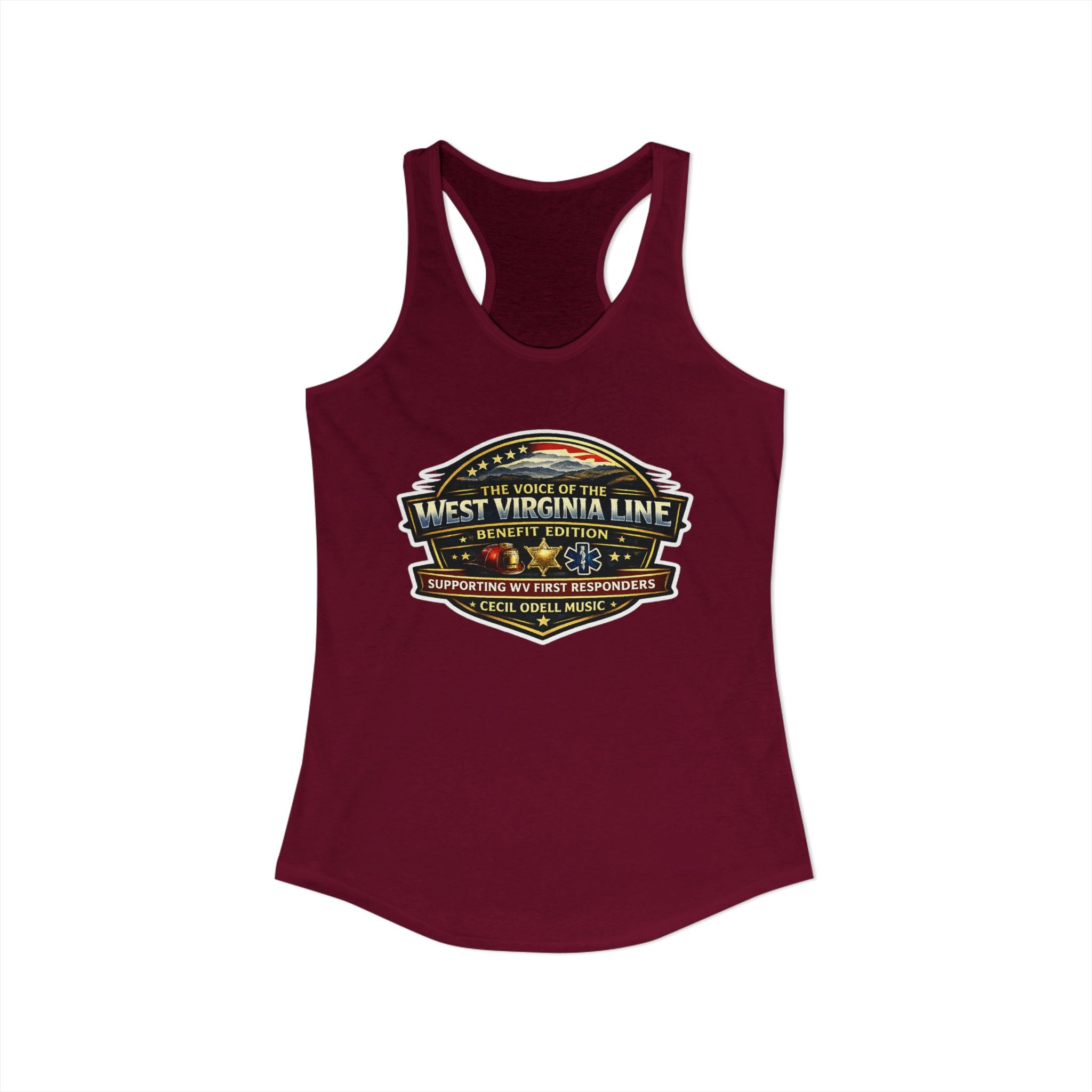The Voice of the West Virginia Line Benefit Edition - Women's Ideal Racerback Tank