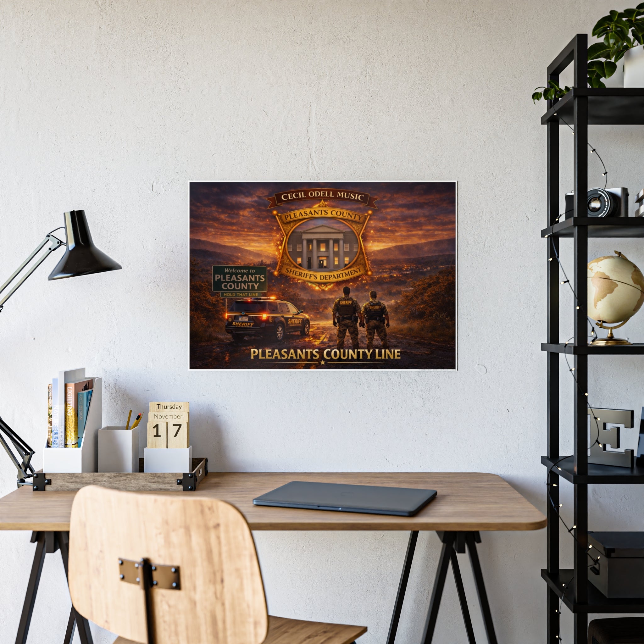 Pleasants County Sheriff Poster - Gloss Police Wall Art