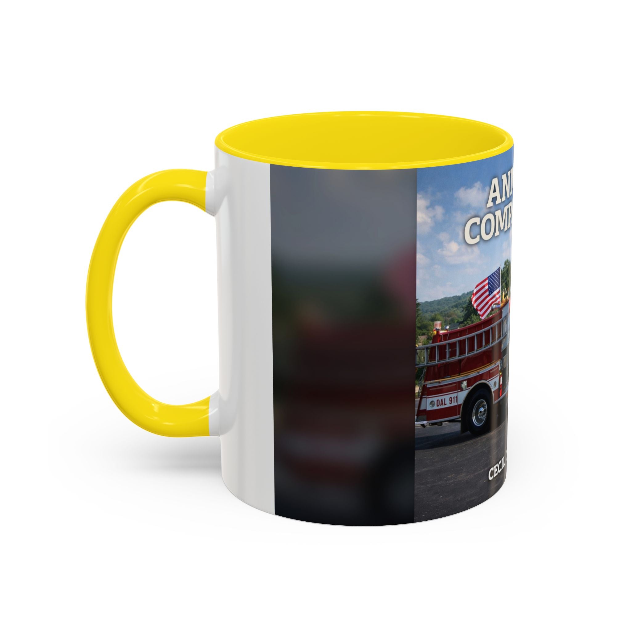 Fire Truck Coffee Mug: Anmoore Company One Tribute (Cecil Odell Music)