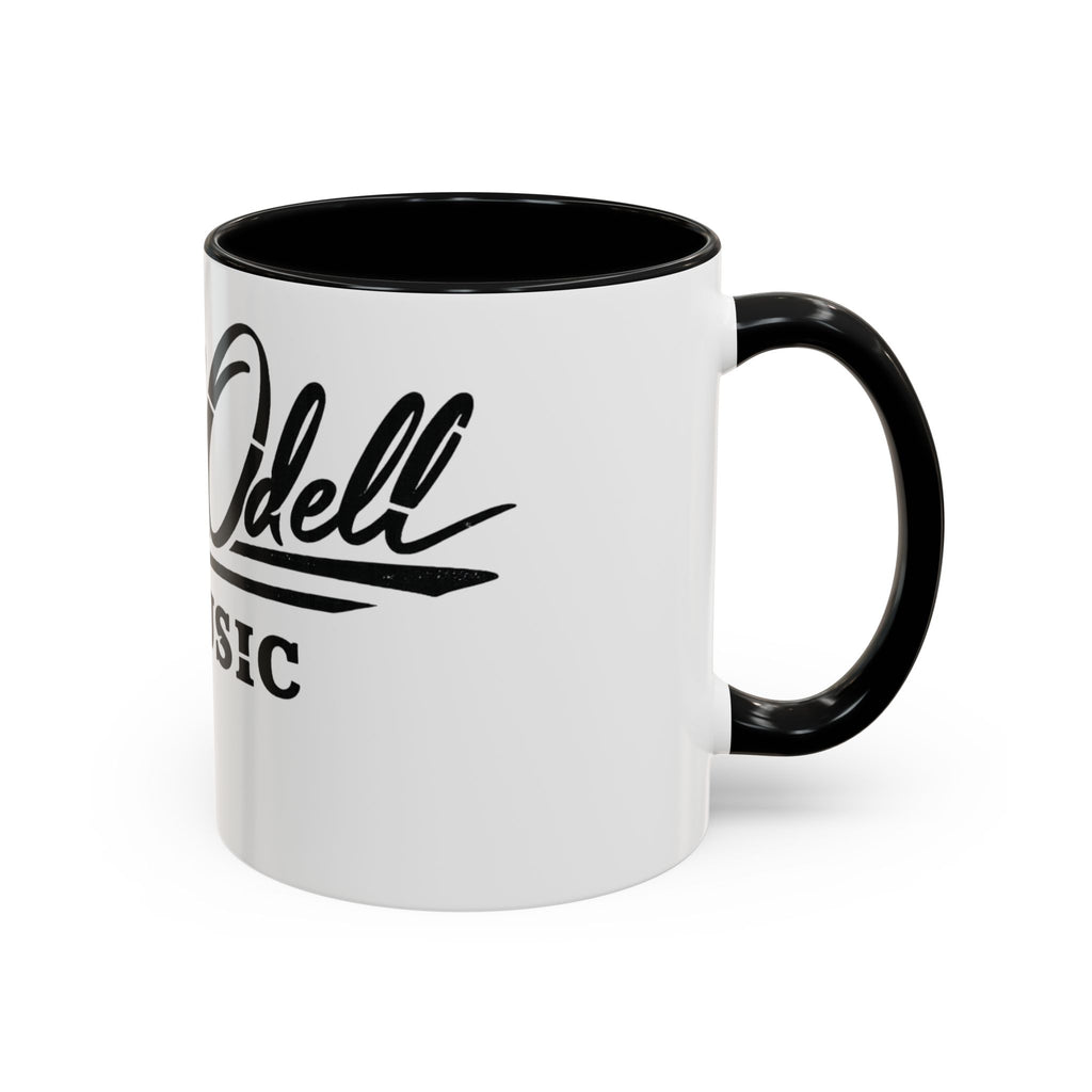 Cecil Odell Music Accent Coffee Mug: Black-Trim Musician Gift (11/15 oz)