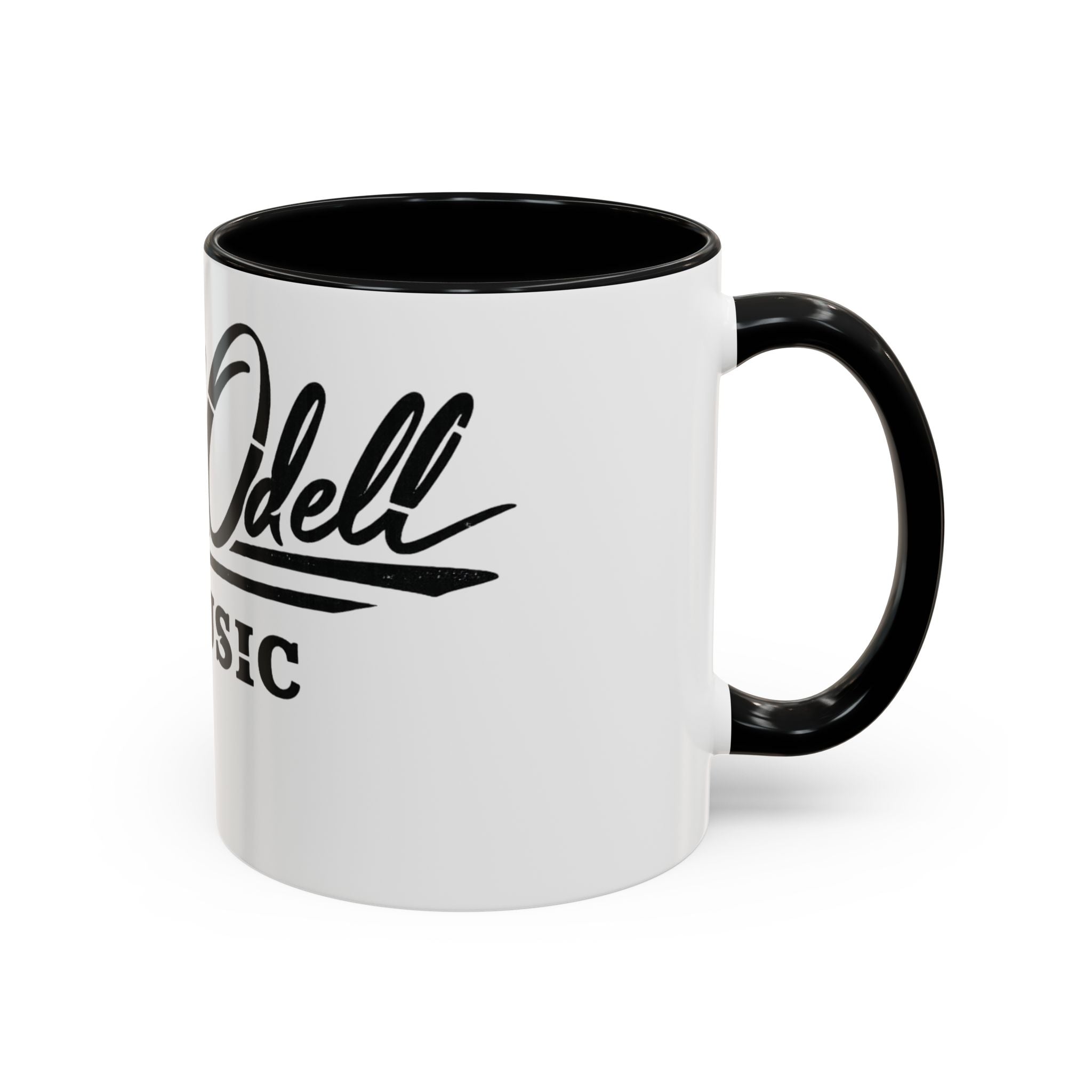 Cecil Odell Music Accent Coffee Mug: Black-Trim Musician Gift (11/15 oz)