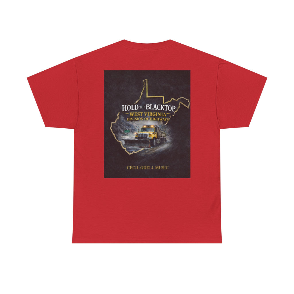 West Virginia 'Hold the Blacktop' Graphic Tee: Vintage Truck State Outline Music Shirt