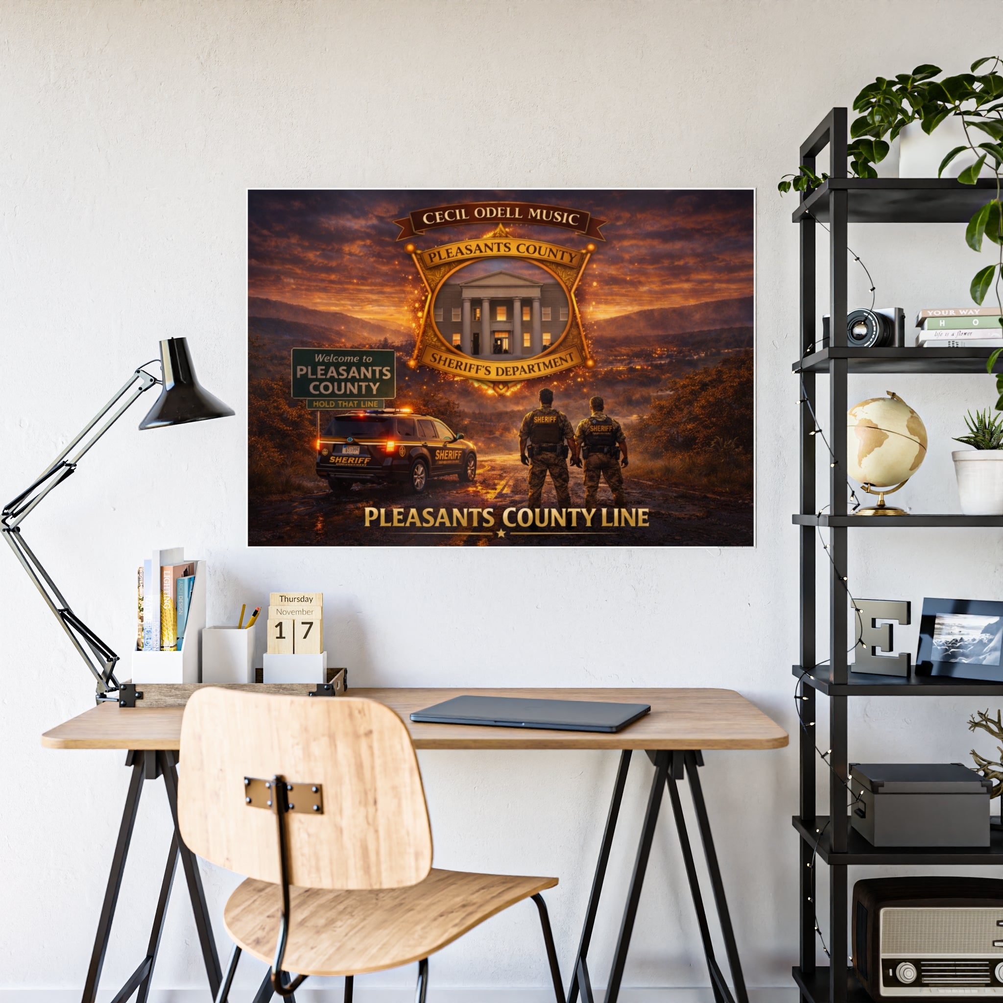 Pleasants County Sheriff Poster - Gloss Police Wall Art