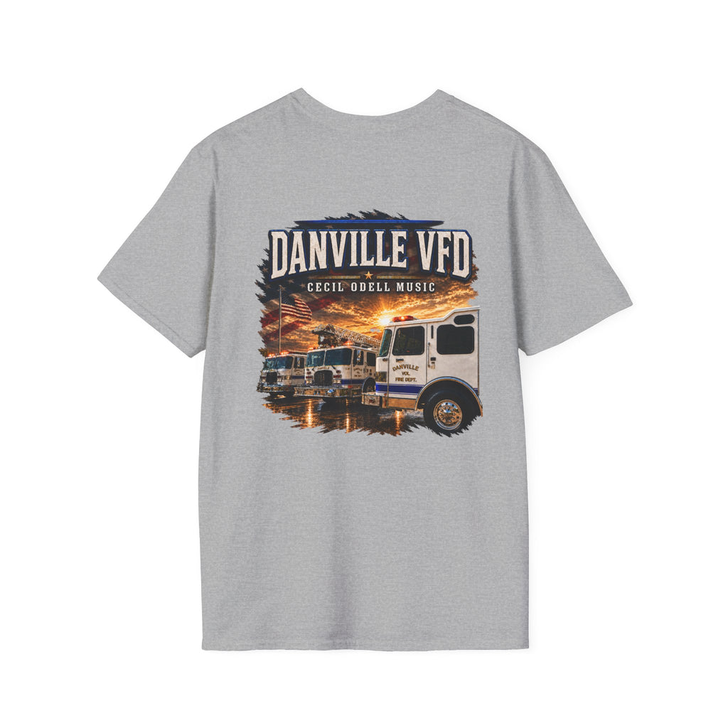 Danville VFD Firetruck T-Shirt: Volunteer Fire Department Crew Tee