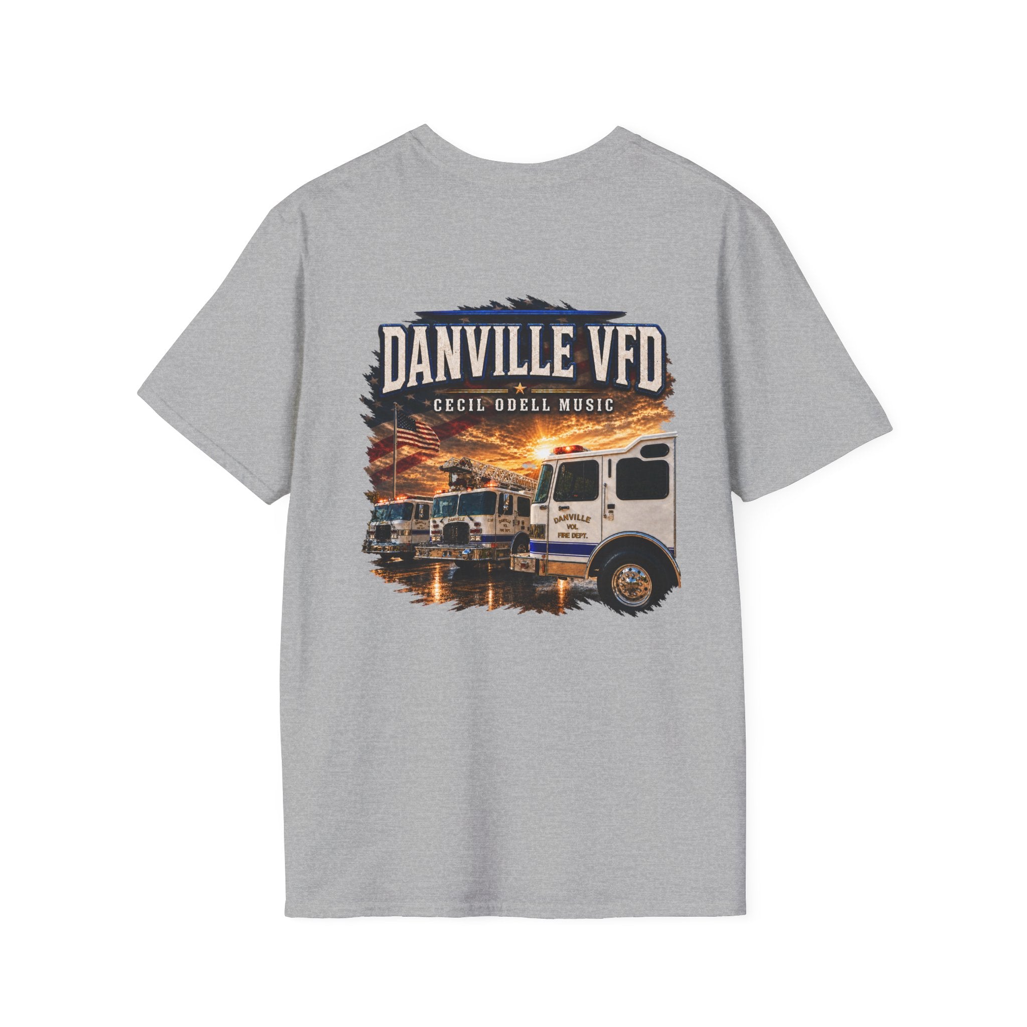 Danville VFD Firetruck T-Shirt: Volunteer Fire Department Crew Tee