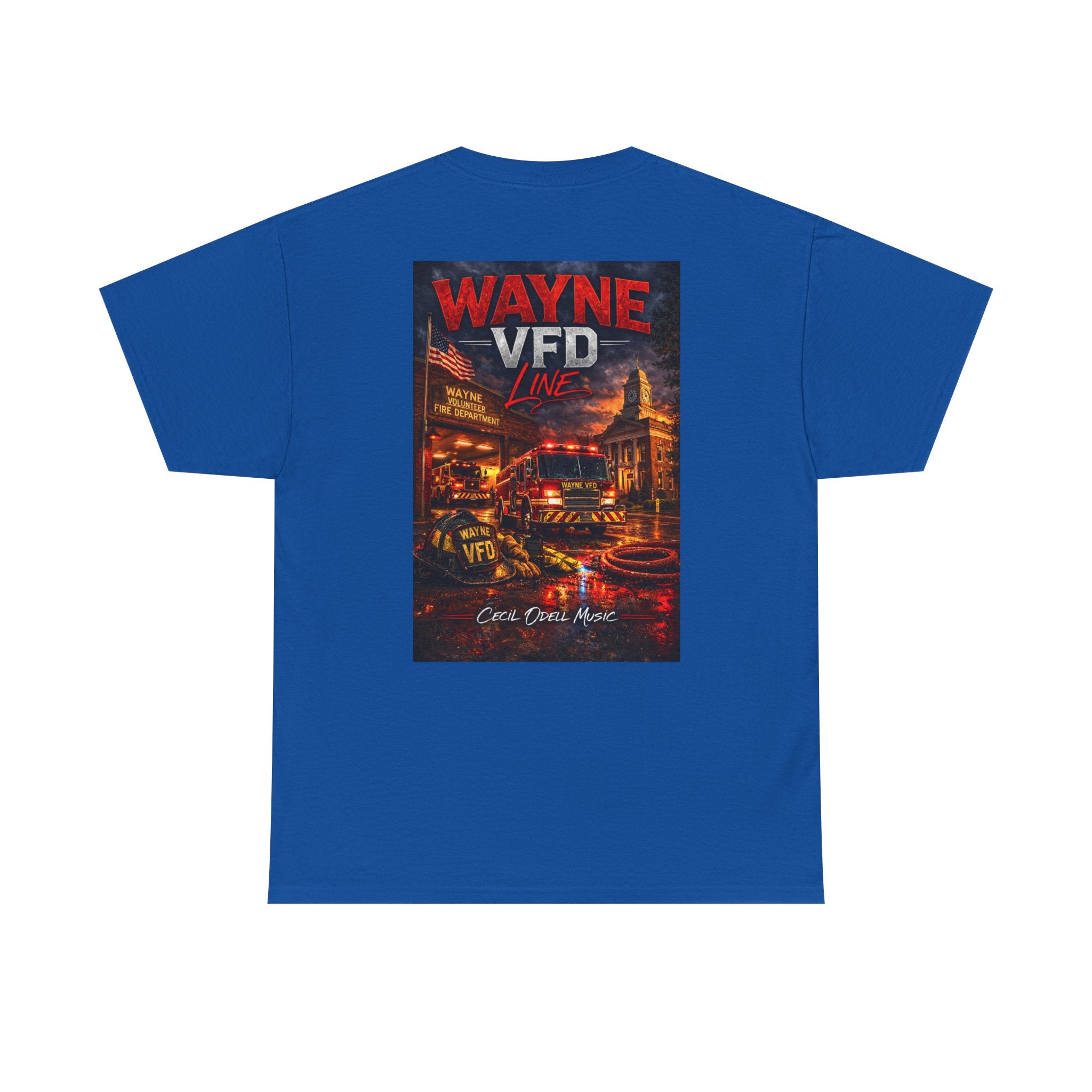 Wayne VFD Fire Department Tee: Vintage Firefighter Graphic T‑Shirt