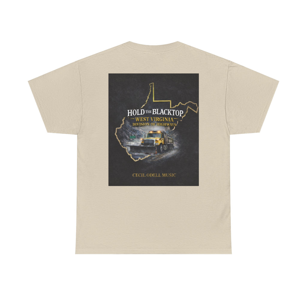 West Virginia 'Hold the Blacktop' Graphic Tee: Vintage Truck State Outline Music Shirt