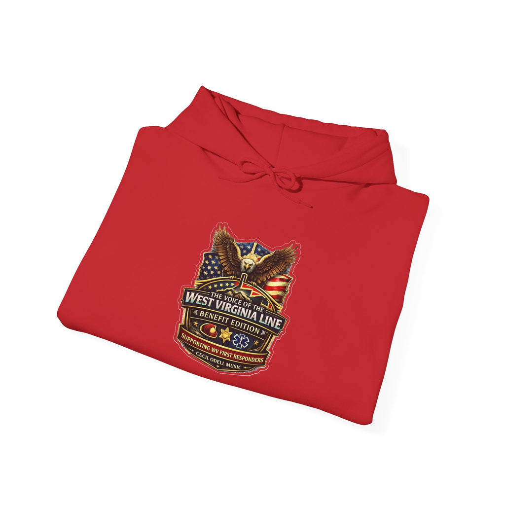 First Responder Hoodie: West Virginia Line Eagle & American Flag Tribute