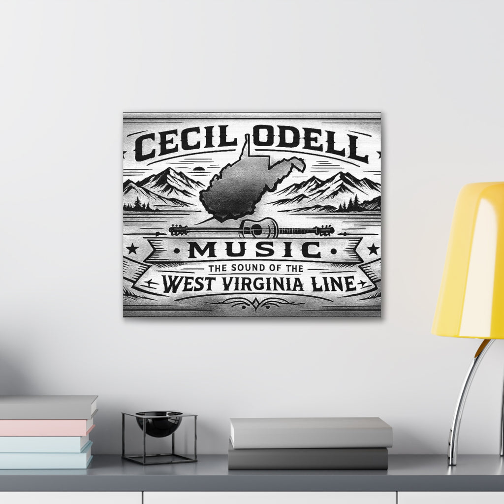 Cecil Odell Music Canvas Print: “The Sound of the West Virginia Line”