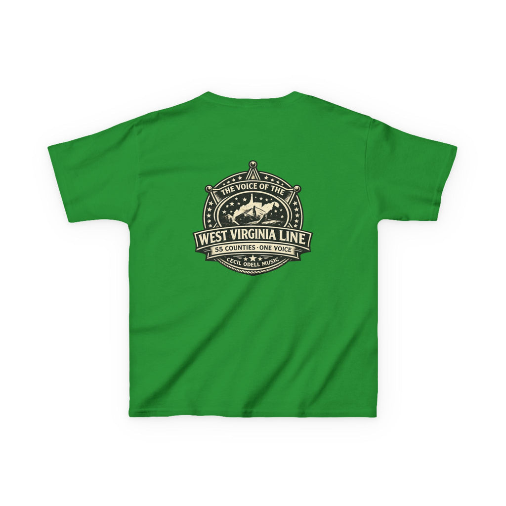 West Virginia Line Kids T‑Shirt: 'The Voice of the West Virginia Line' Vintage Emblem