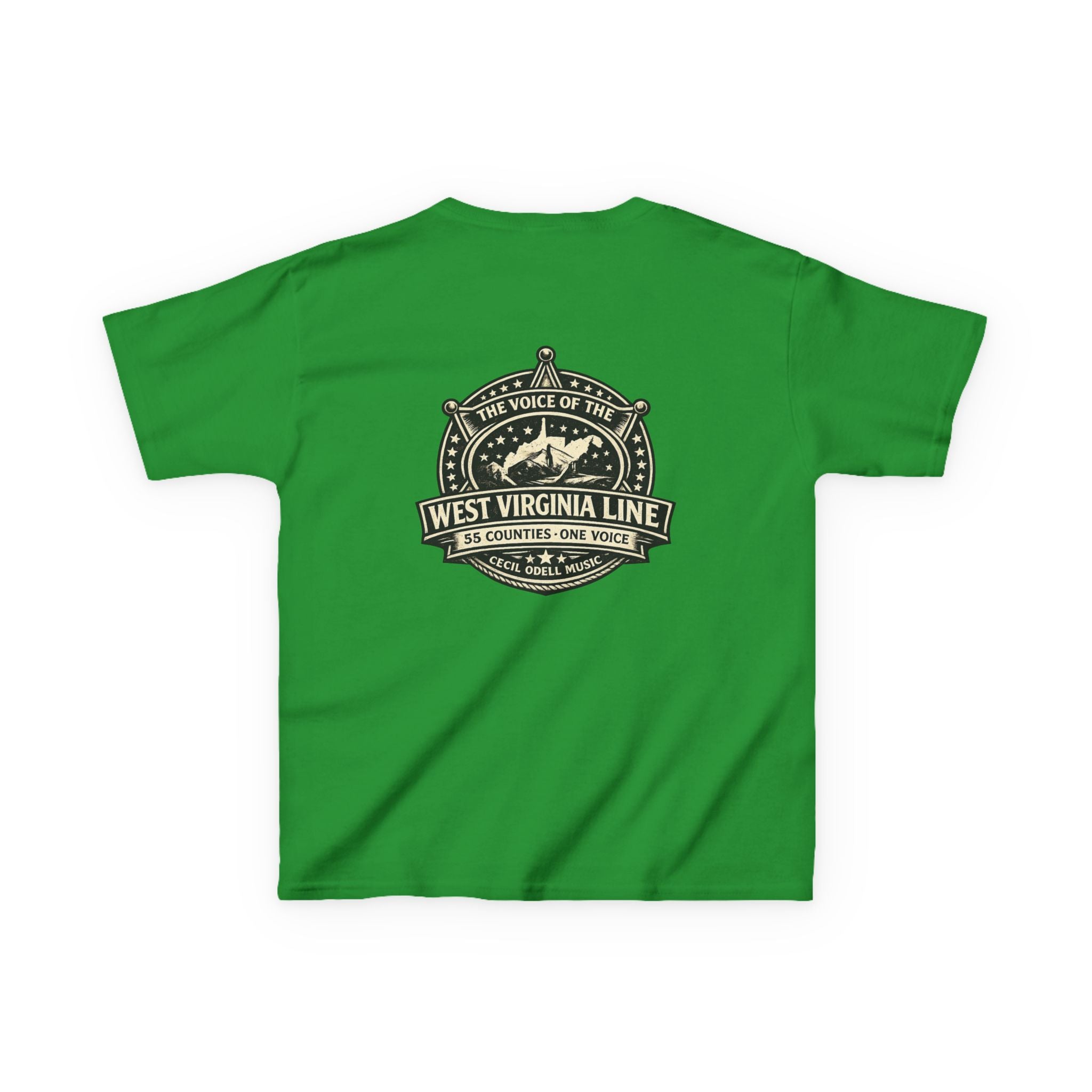 West Virginia Line Kids T‑Shirt: 'The Voice of the West Virginia Line' Vintage Emblem