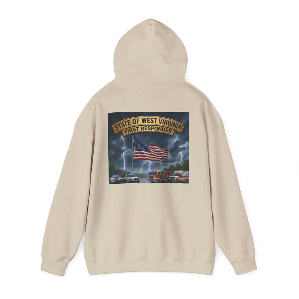 First Responder Hoodie: West Virginia Line Eagle & American Flag Tribute
