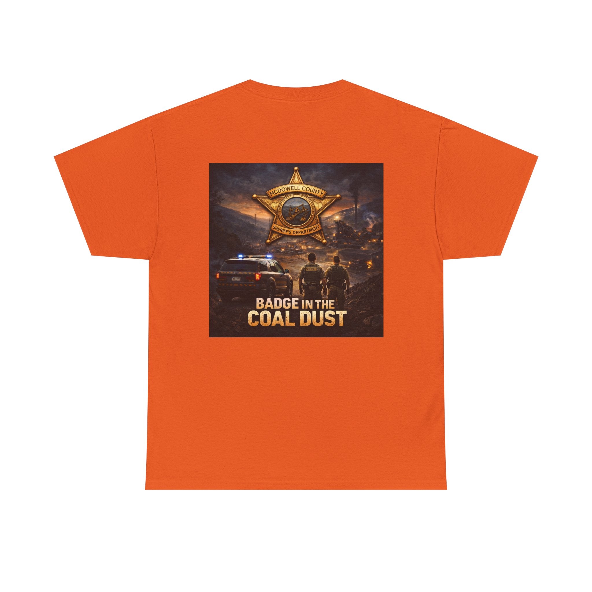 T-Shirt: McDowell Badge in the Coal Dust: West Virginia Line Police Tribute Tee