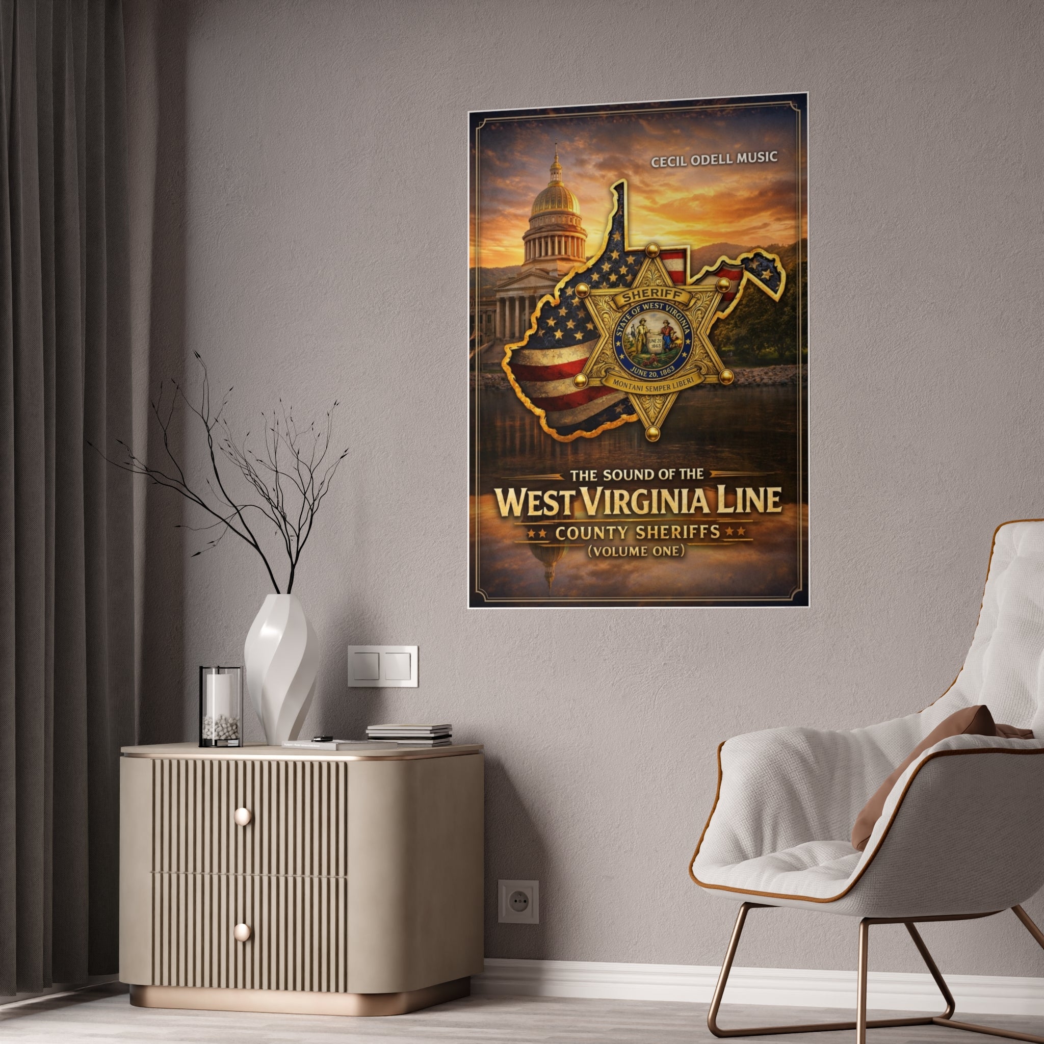 West Virginia Line County Sheriffs Poster