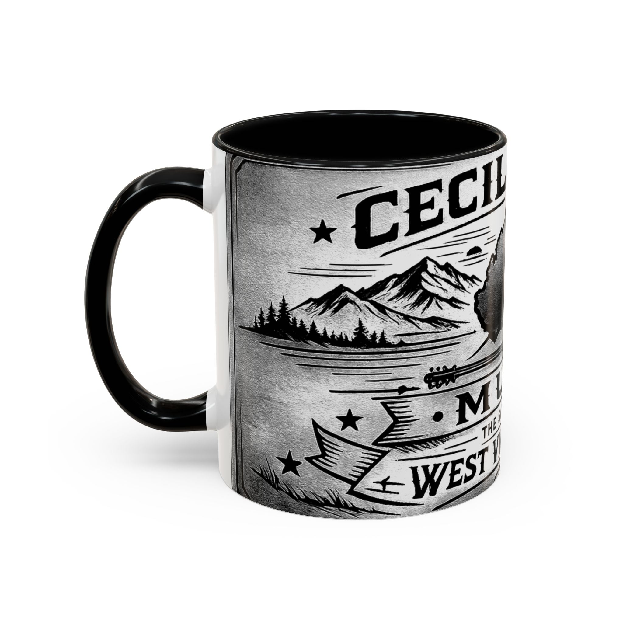 West Virginia Music Coffee Mug: 'The Sound of the West Virginia Line' Accent Mug