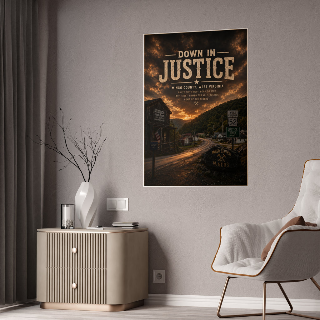 Poster — 'Down in Justice' West Virginia Wall Art