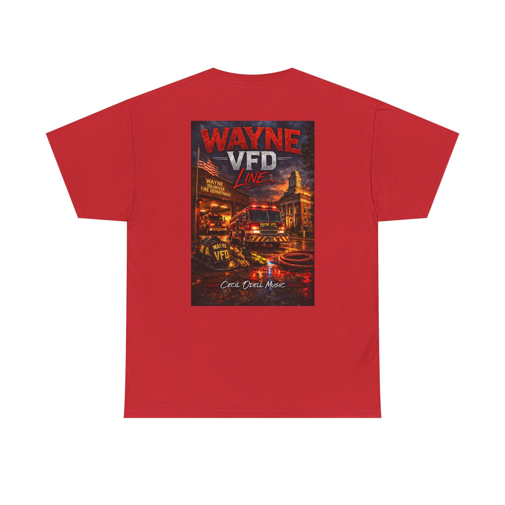 Wayne VFD Fire Department Tee: Vintage Firefighter Graphic T‑Shirt