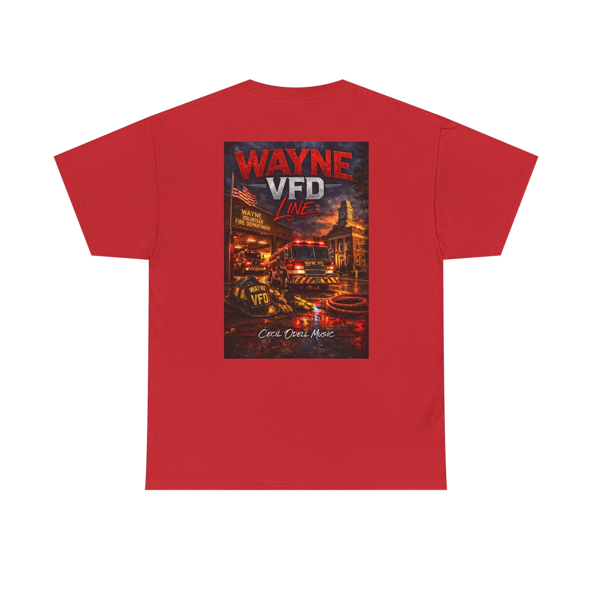 Wayne VFD Fire Department Tee: Vintage Firefighter Graphic T‑Shirt