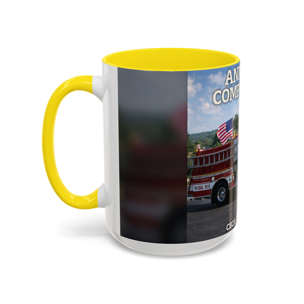Fire Truck Coffee Mug: Anmoore Company One Tribute (Cecil Odell Music)