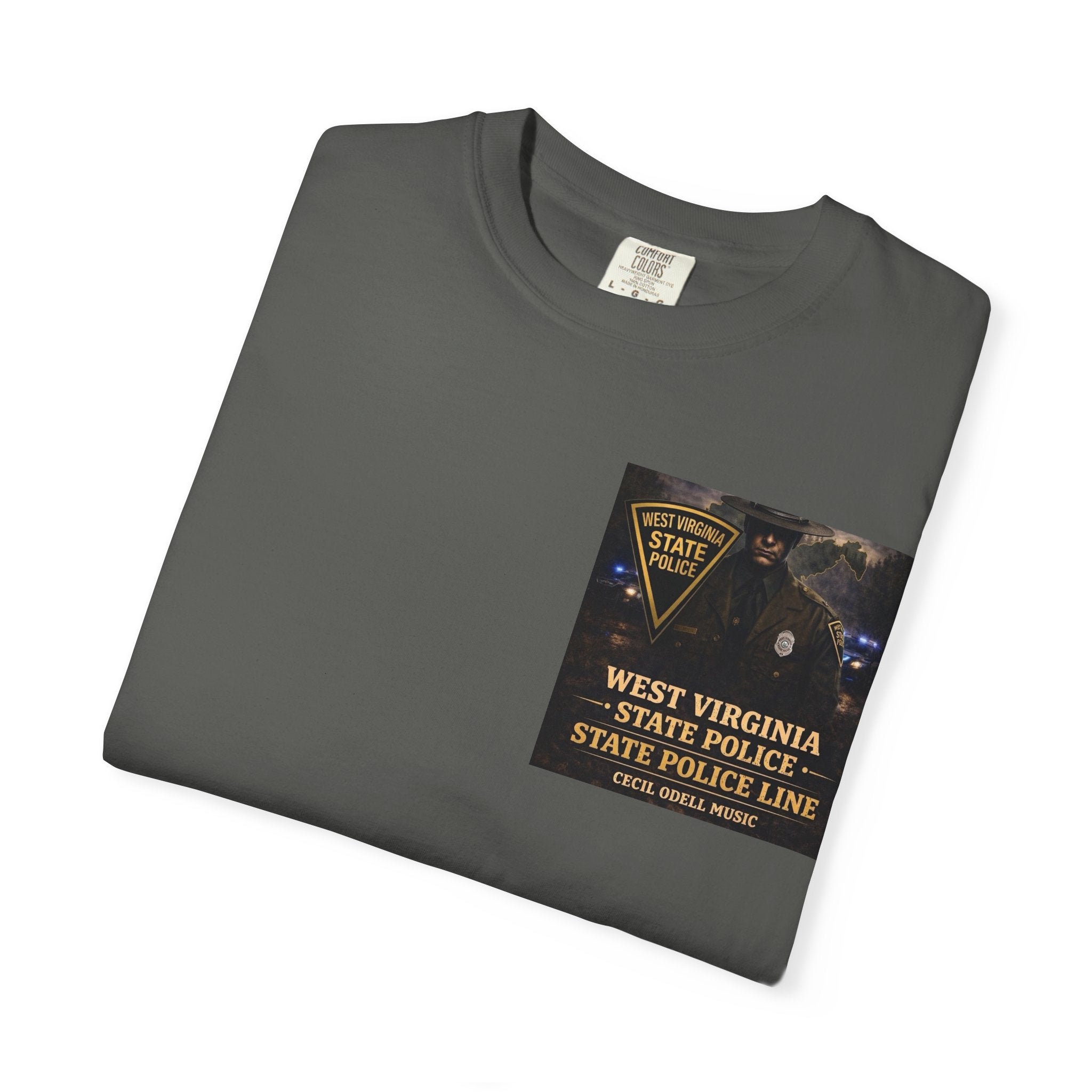 West Virginia State Police Graphic T-Shirt: 'State Police Line' Back Print