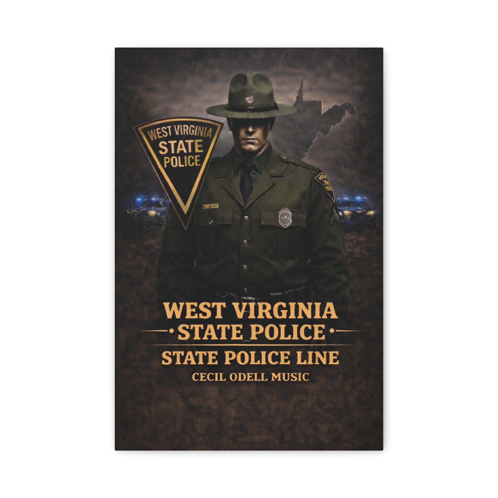 West Virginia State Police Canvas Wall Art: 'State Police Line' Tribute