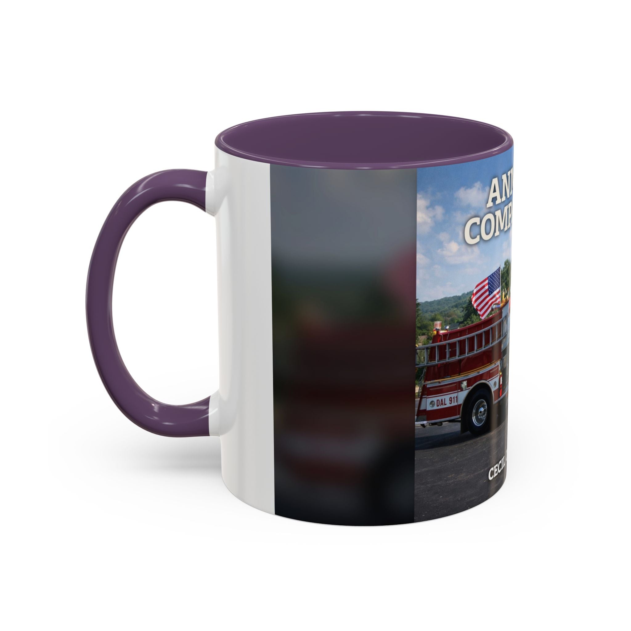 Fire Truck Coffee Mug: Anmoore Company One Tribute (Cecil Odell Music)