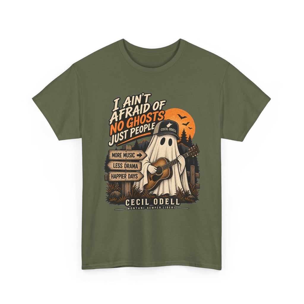 I Ain't Afraid of No Ghosts, Just People Halloween Tee | Cecil Odell