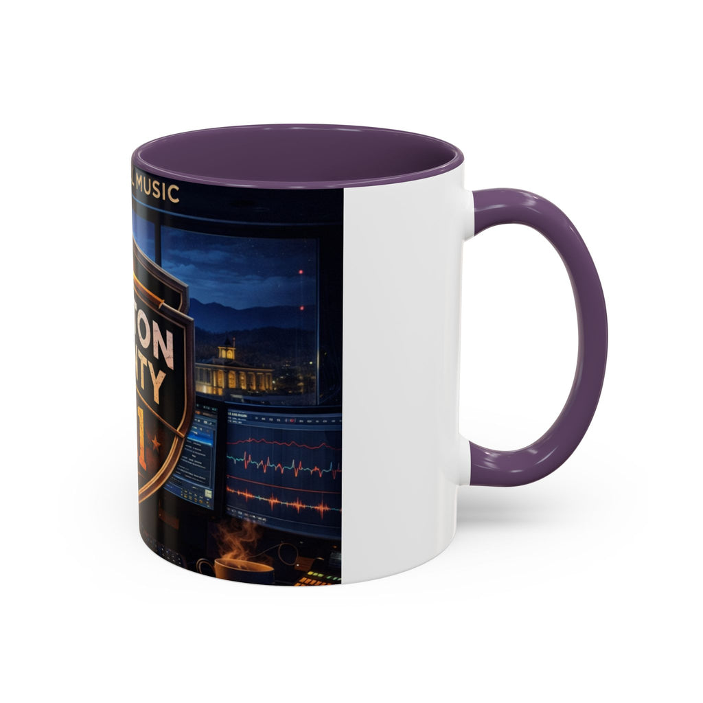 Preston County 911 Coffee Mug: Emergency Dispatch Badge Accent Mug