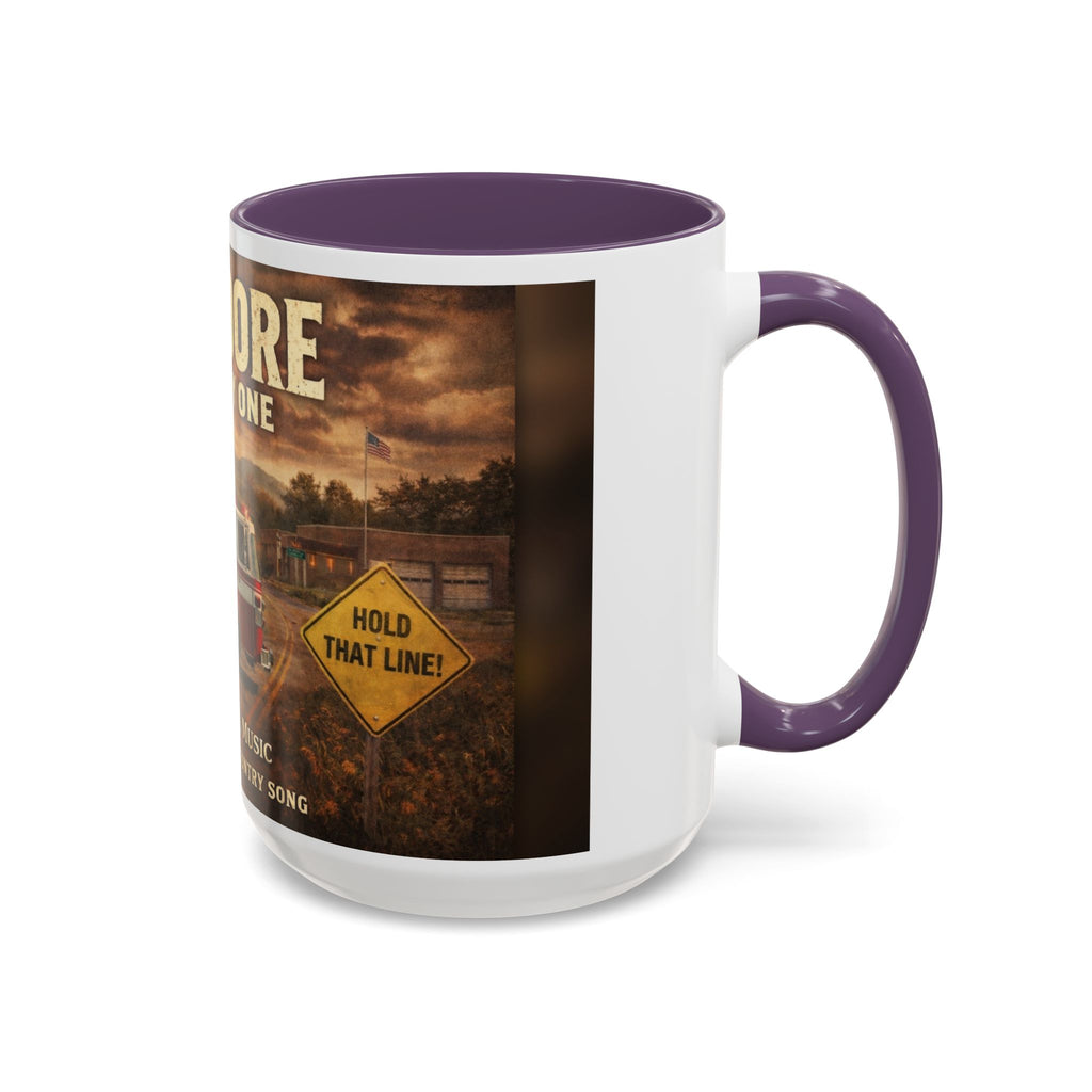 Anmoore Company One Firetruck Accent Coffee Mug: 'Hold That Line' West Virginia Country Music Tribute