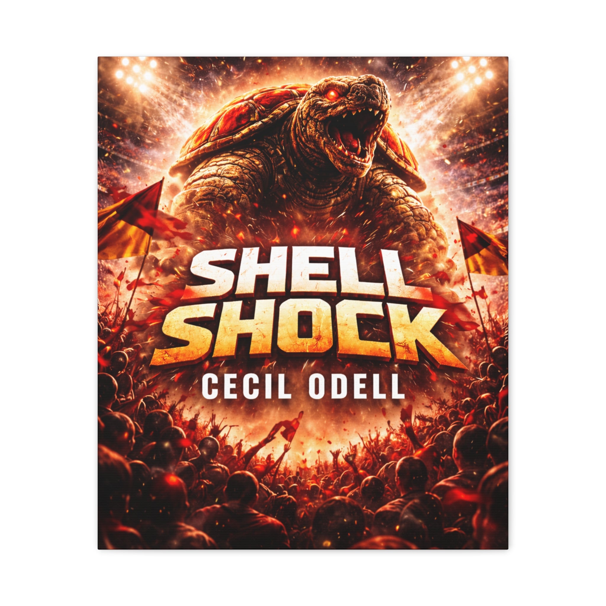 Shell Shock Canvas Print: Dramatic Monster Art Wrap (Cecil Odell)