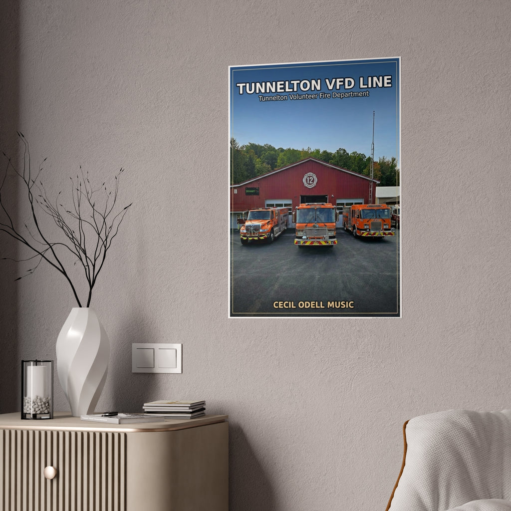 Gloss Poster: Tunnelton VFD Line Firetruck Print