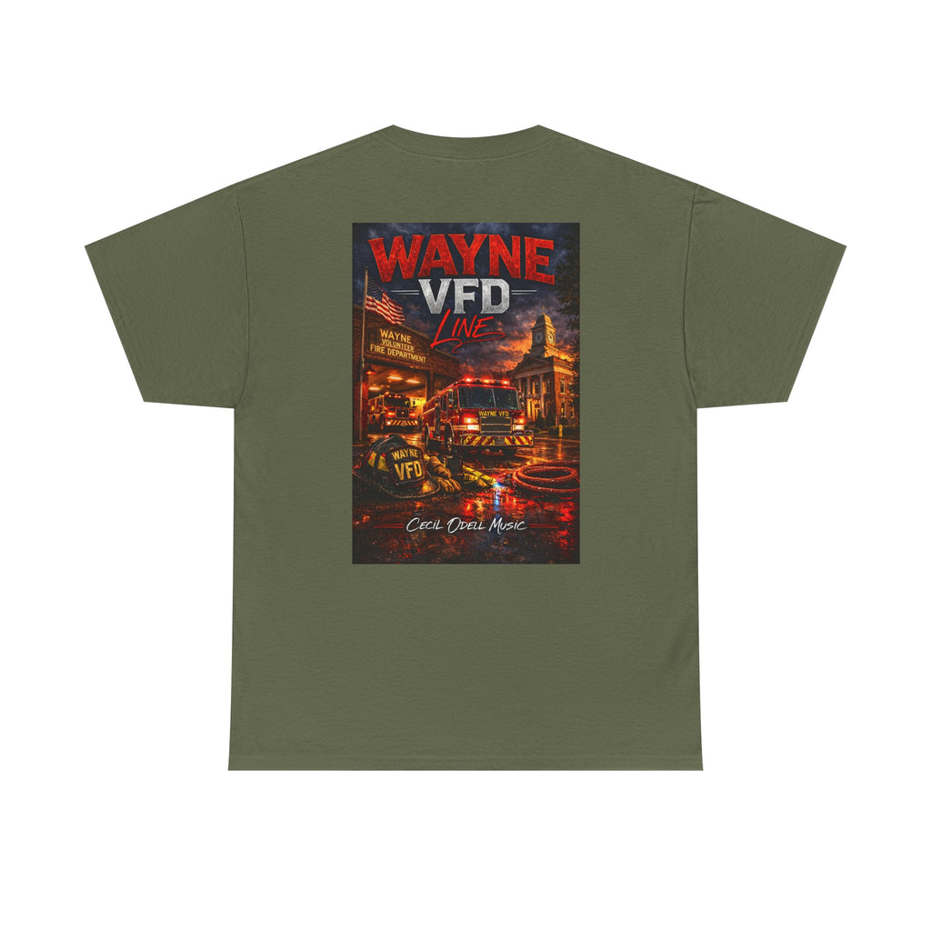 Wayne VFD Fire Department Tee: Vintage Firefighter Graphic T‑Shirt