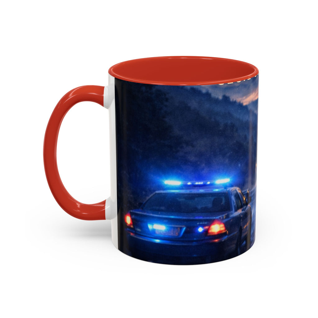 Trooper Night Patrol Coffee Mug: Rustic Western Lawman Scene (11/15oz)