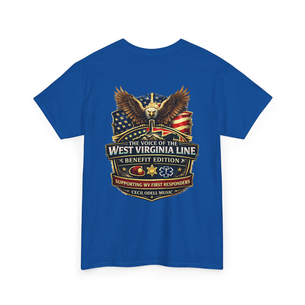 West Virginia Line Benefit Tee: Supporting First Responders (Eagle & Flag)