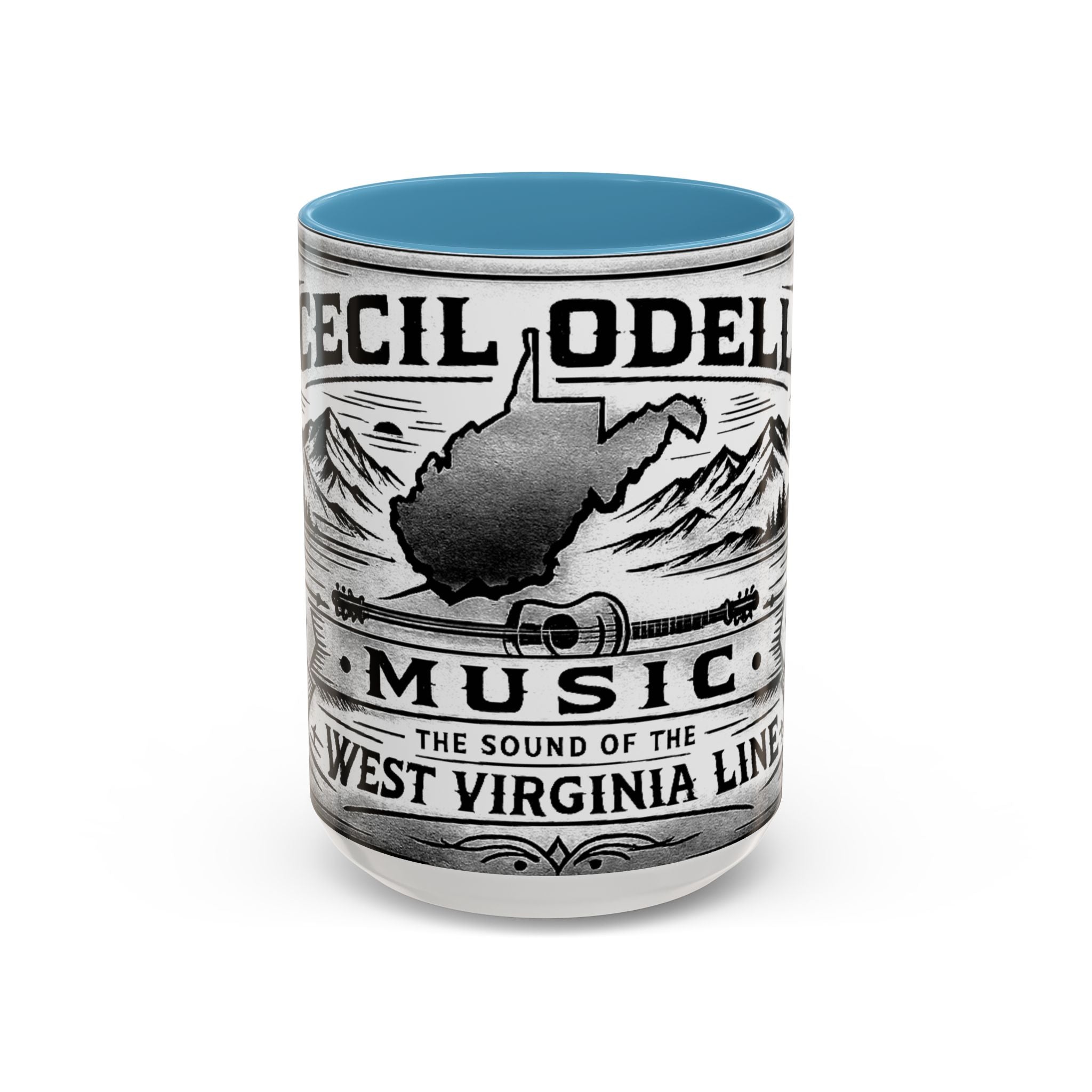 West Virginia Music Coffee Mug: 'The Sound of the West Virginia Line' Accent Mug