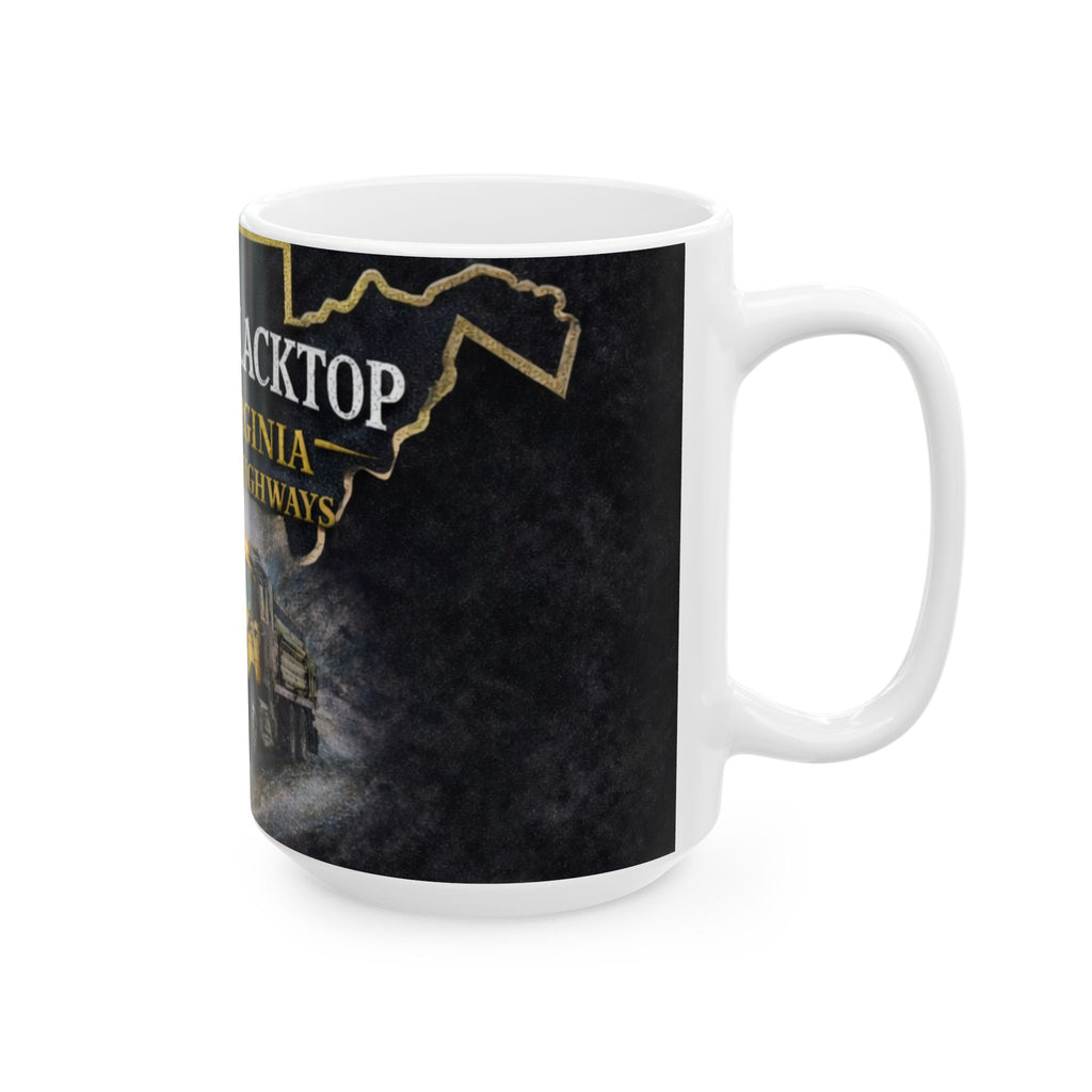 West Virginia Division of Highways Snowplow Mug: Hold the Blacktop Ceramic Coffee Cup (11oz/15oz)