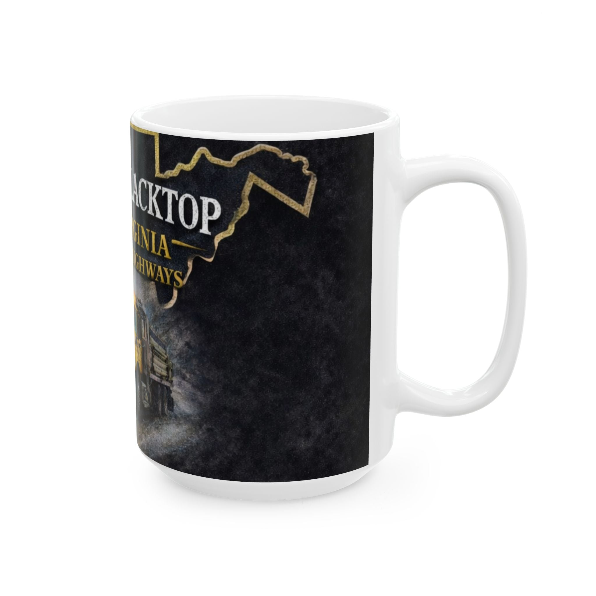 West Virginia Division of Highways Snowplow Mug: Hold the Blacktop Ceramic Coffee Cup (11oz/15oz)