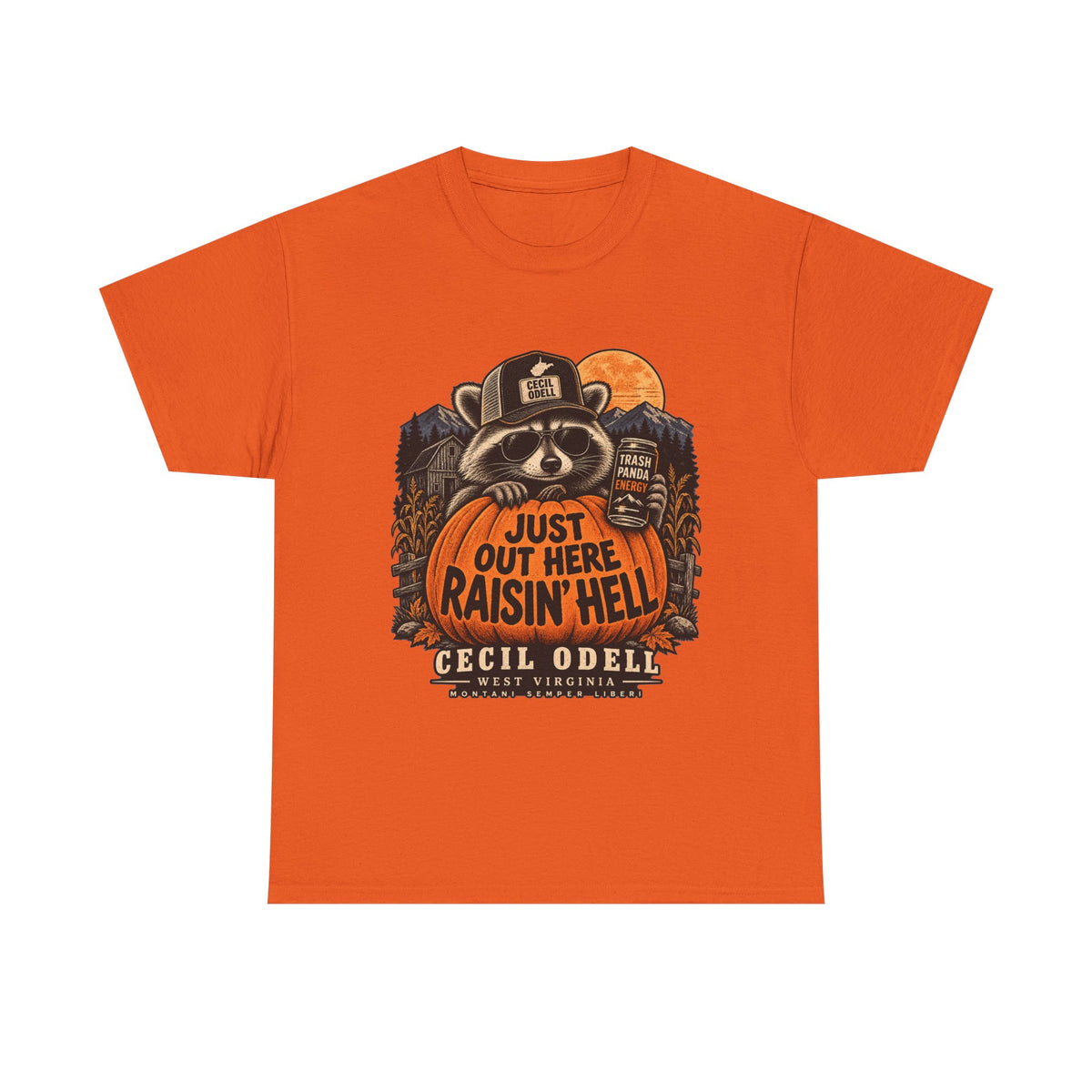 Just Out Here Raisin' Hell Halloween Tee | Cecil Odell